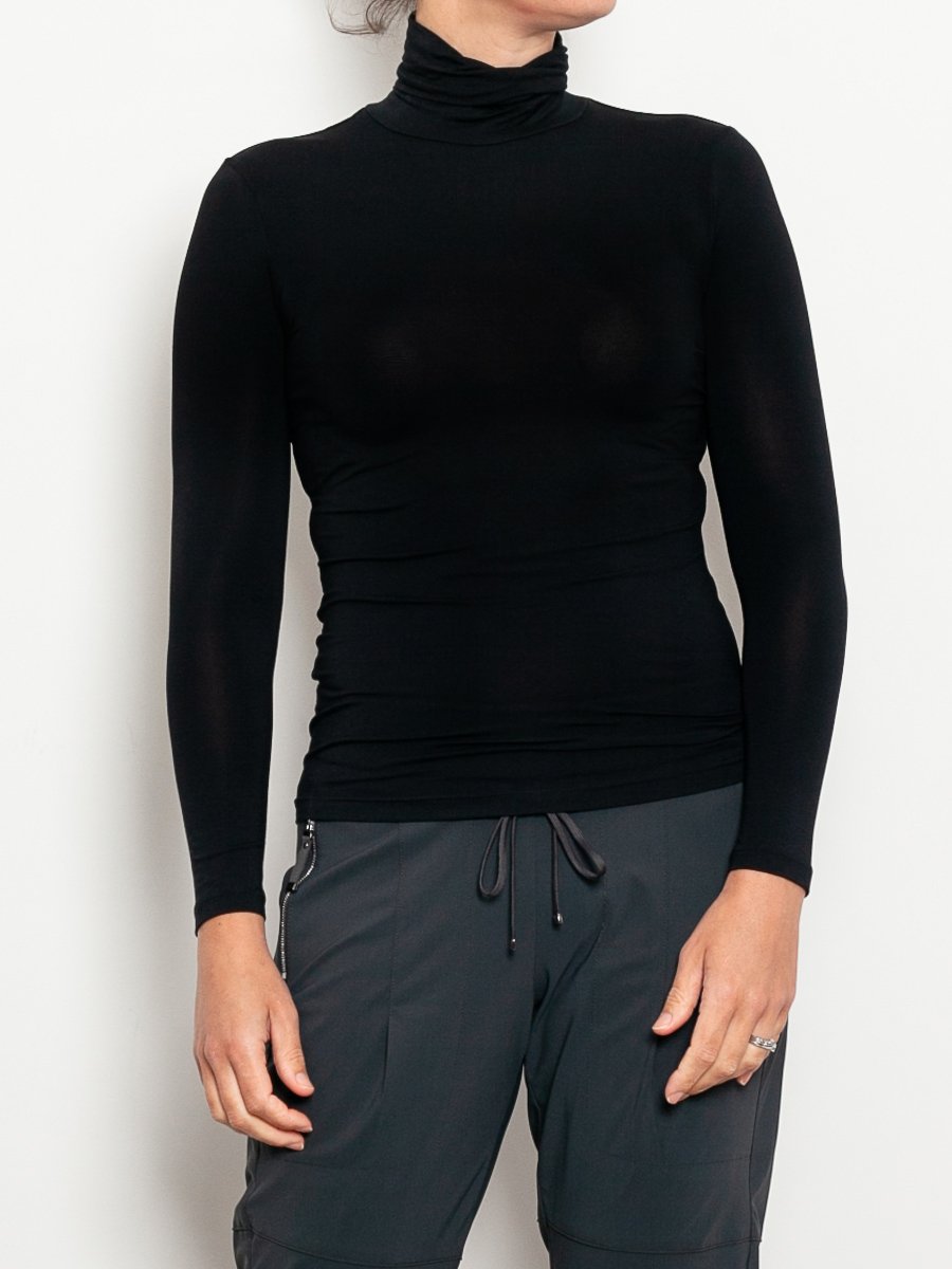 Premium Micromodal Turtleneck Top for Women - Soft & Breathable Slim Fit Long Sleeve Shirt - Perfect for Layering, Office Wear & Casual Outfits