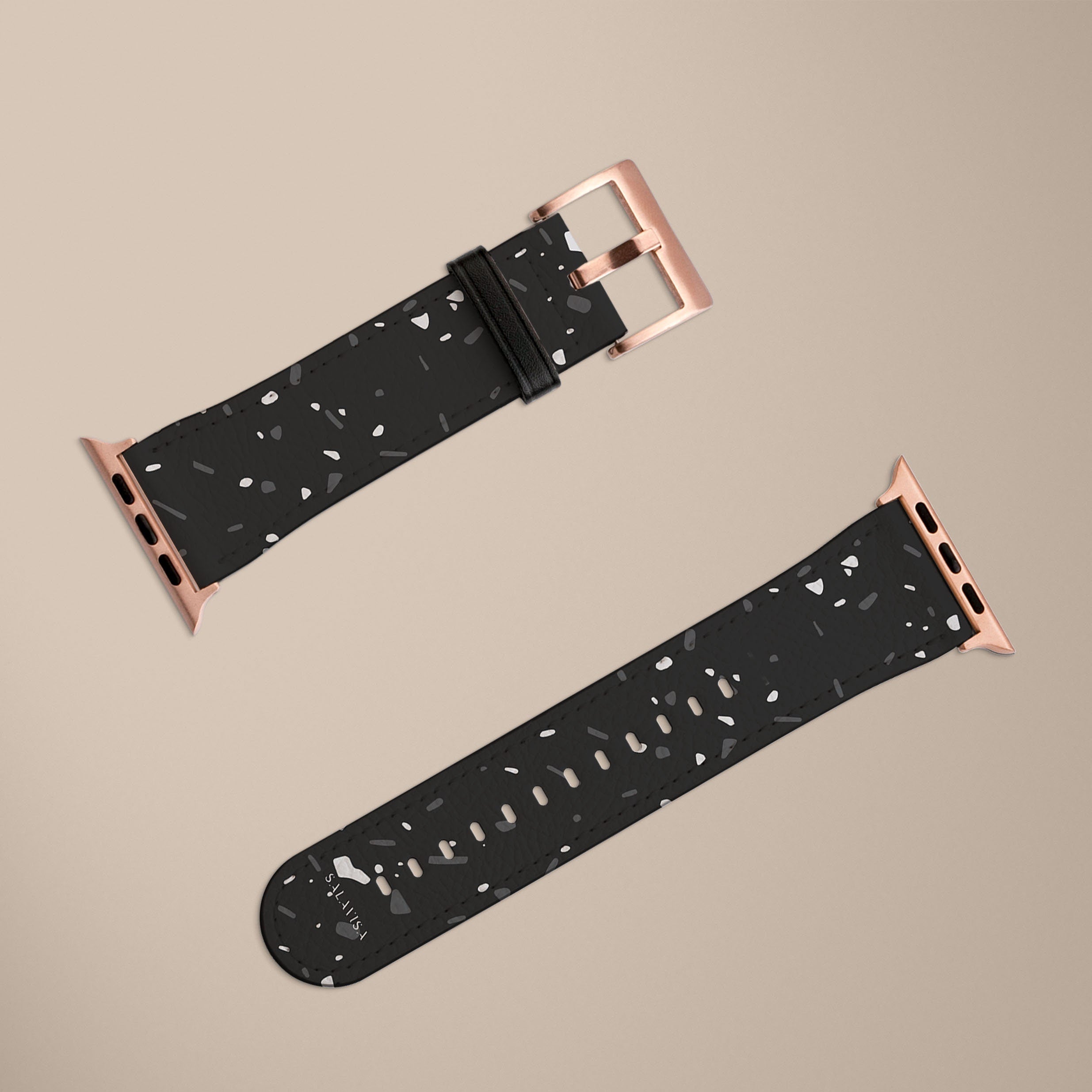 Black Terrazzo Watch Band - Stylish & Durable Replacement Strap for Apple Watch, Fitbit & More - Perfect for Casual, Work & Outdoor Activities
