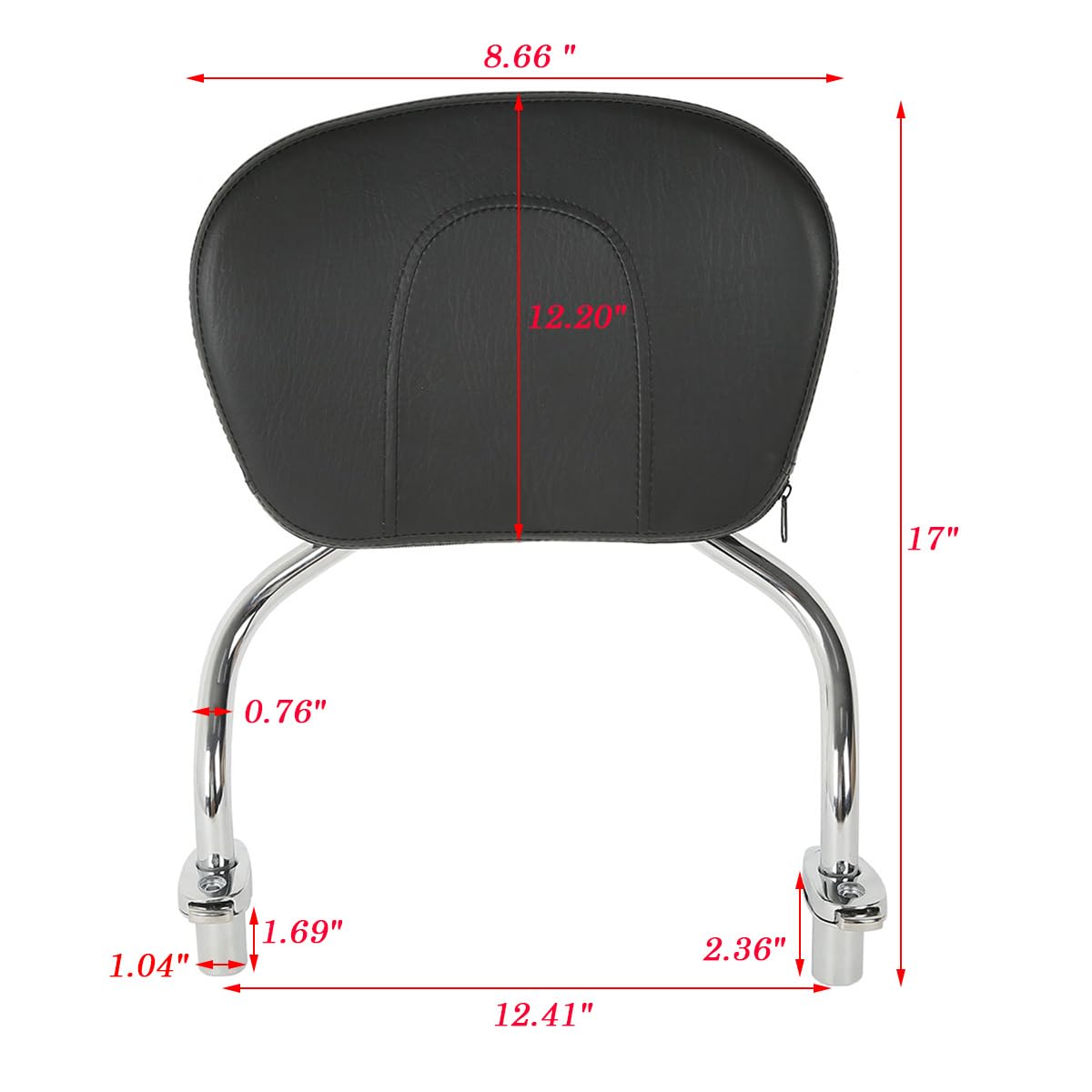 Detachable Sissy Bar Pad & Backrest for Harley Freewheeler FLRT (2015-2025) & Road Glide 3 FLTRT (2023-2025) - Comfortable Motorcycle Passenger Back Support - Perfect for Long Rides & Touring