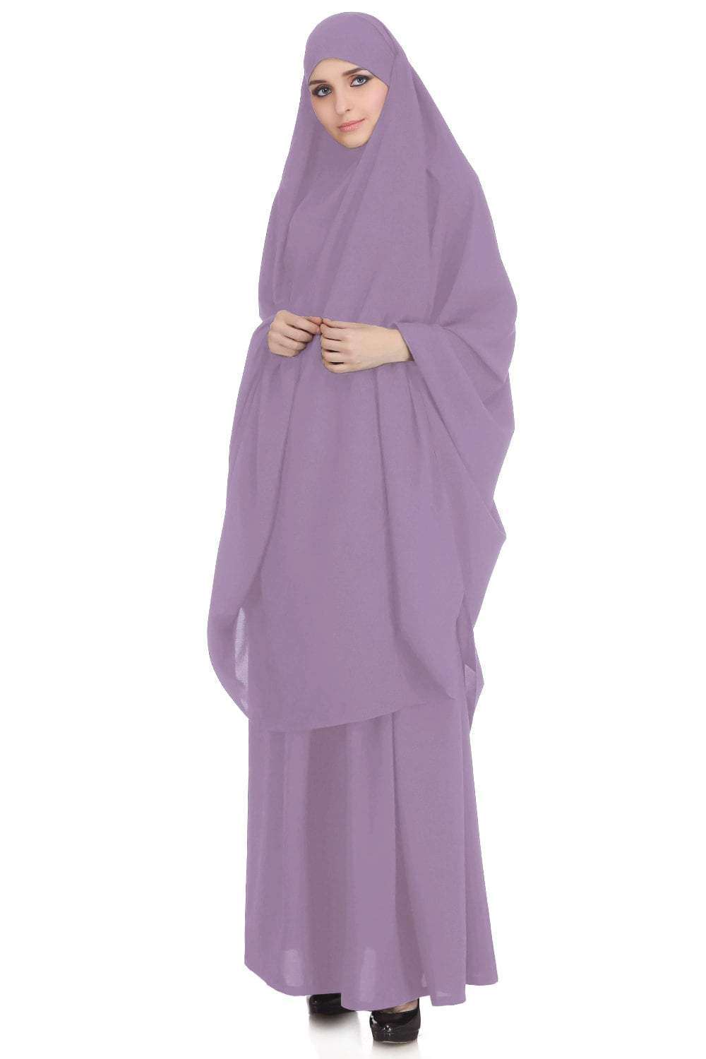 Free Size Jilbab/Khimar & Skirt Set - Breathable Nida Fabric for Muslim Women - Perfect for Prayer, Daily Wear & Special Occasions