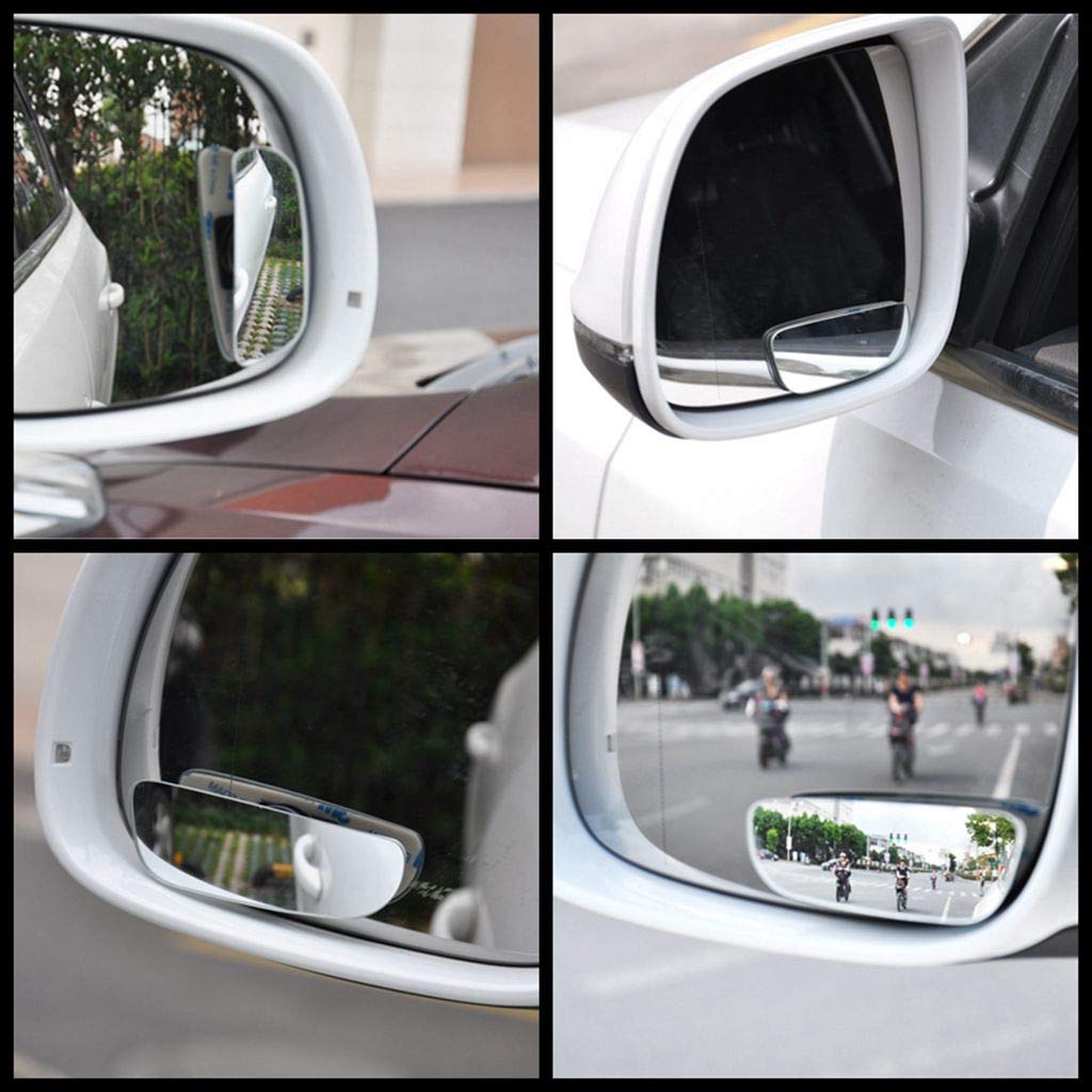 Voroly 2-Pack Frameless Square Blind Spot Mirrors - Adjustable HD Convex Rear View Mirrors for Cars & Trucks - Perfect for Parking, Lane Changes & Safe Driving