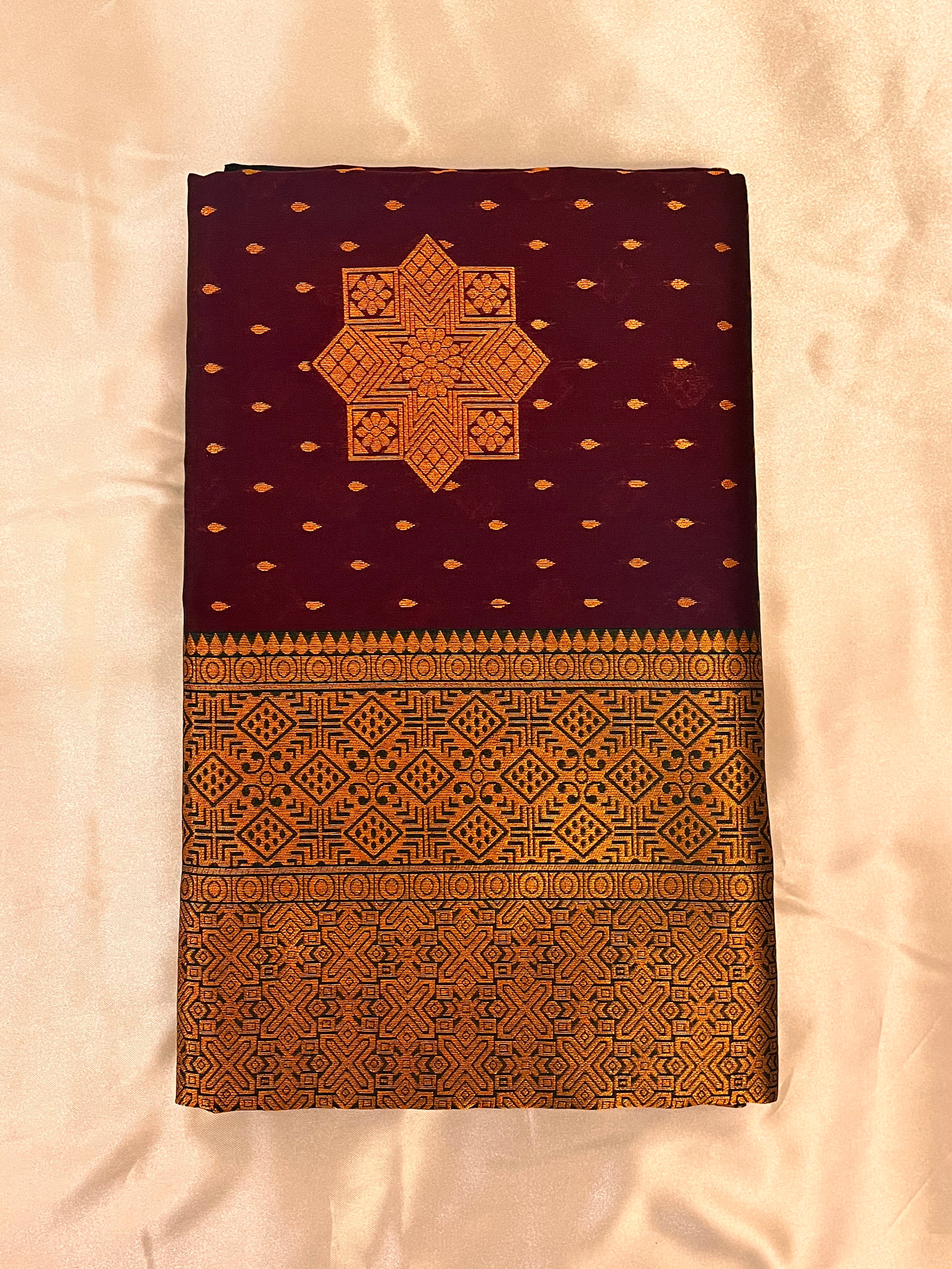 Elegant Purple and Dark Green Soft Silk Saree for Women - Indian Traditional Dress for Weddings, Parties & Festive Occasions