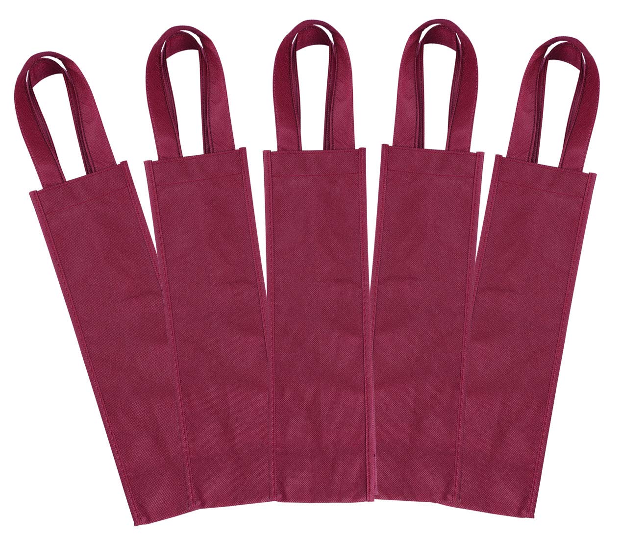 Premium 24-Pack Dark Red Non-Woven Wine Gift Bags with Handles - Elegant Single Bottle Wine Bags for Gifting, Parties & Special Occasions - Perfect for Weddings, Anniversaries & Holiday Presents