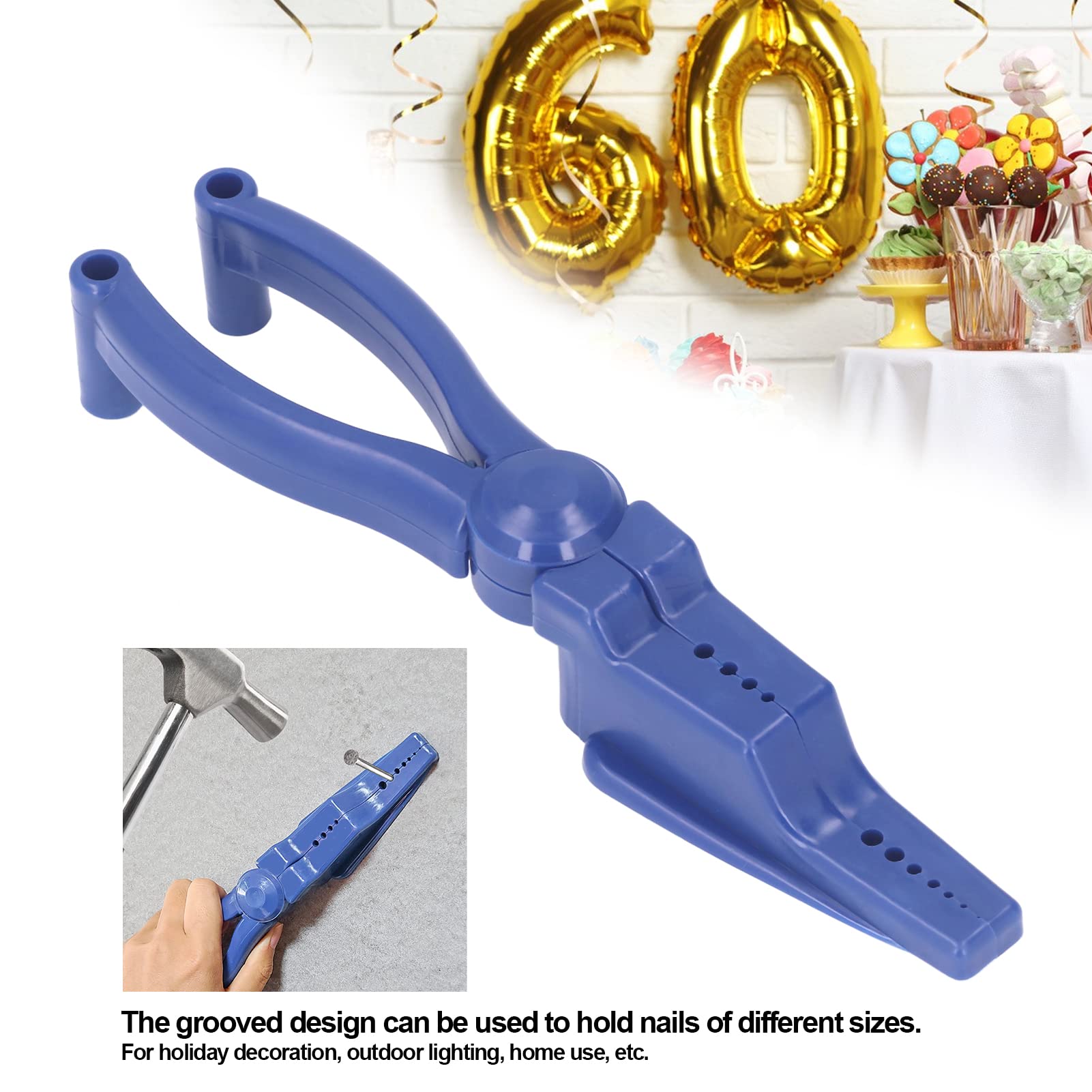 Blue Finger Joint Pliers - Nail Hold & Protective Tool for Hammering & Positioning Nails & Screws | Perfect for Carpentry, Woodworking & DIY Home Projects