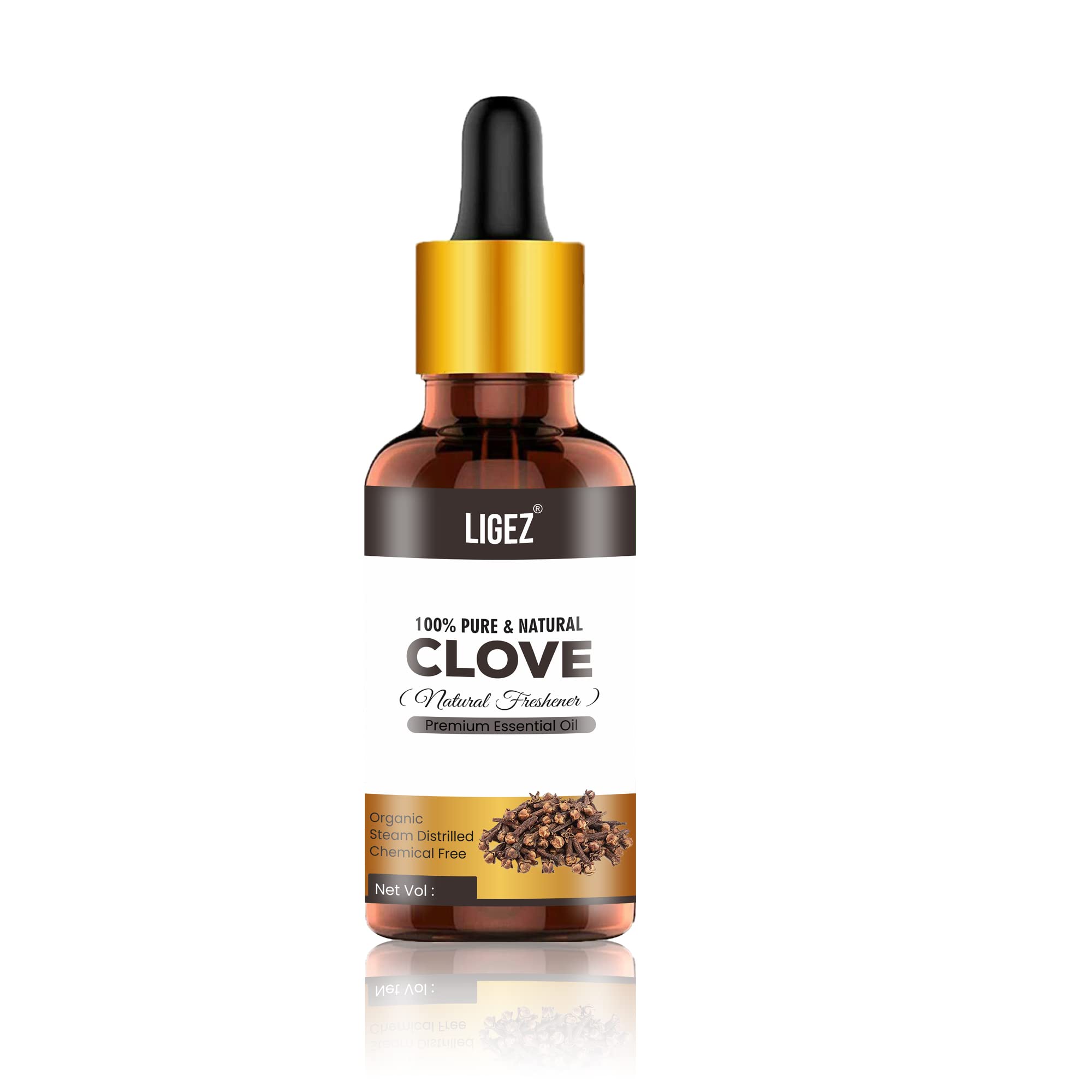 100% Pure Natural Clove Essential Oil for Hair Growth, Acne Treatment, Toothache Relief & Aromatherapy - 10ml Bottle for Diffusers, Massage & DIY Skincare