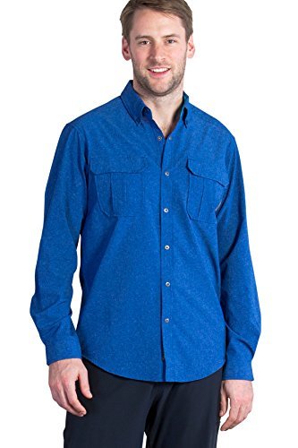 ExOfficio Men's Air Space Long Sleeve Shirt - Lightweight, Quick-Dry & Breathable Travel Shirt for Hiking, Camping & Outdoor Adventures