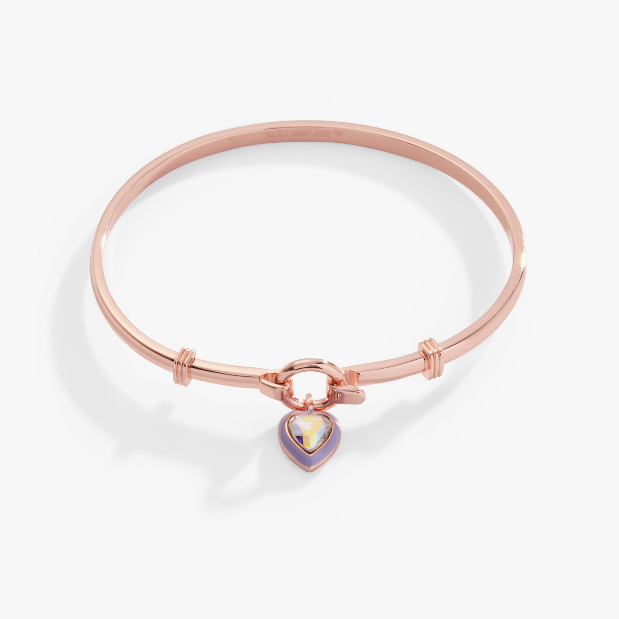 Sparkling Crystal Heart Clip Bangle Bracelet for Women - Elegant Adjustable Fashion Jewelry Gift for Valentine's Day, Anniversary & Special Occasions