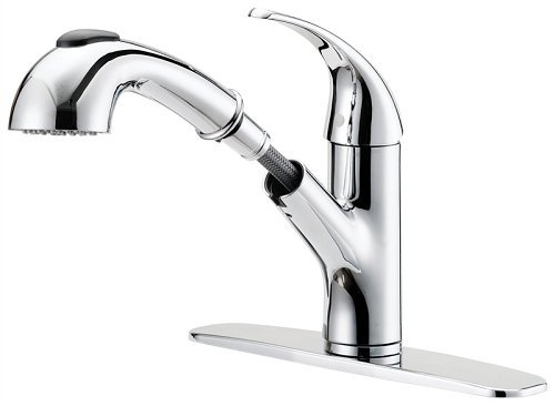 Boston Harbor FP4A4079CP Stainless Steel Kitchen Faucet with Pull-Down Sprayer - Modern High Arc Design for Easy Dishwashing & Food Prep