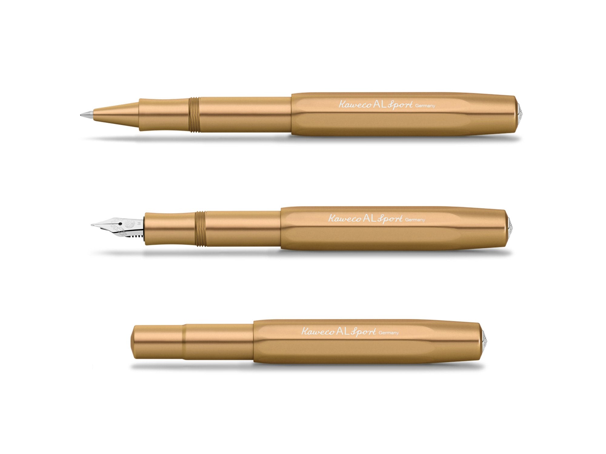 Kaweco AL SPORT Gold Collection Fountain Pen - Premium Aluminum Body, Smooth Writing - Perfect for Office, Journaling & Gift Giving