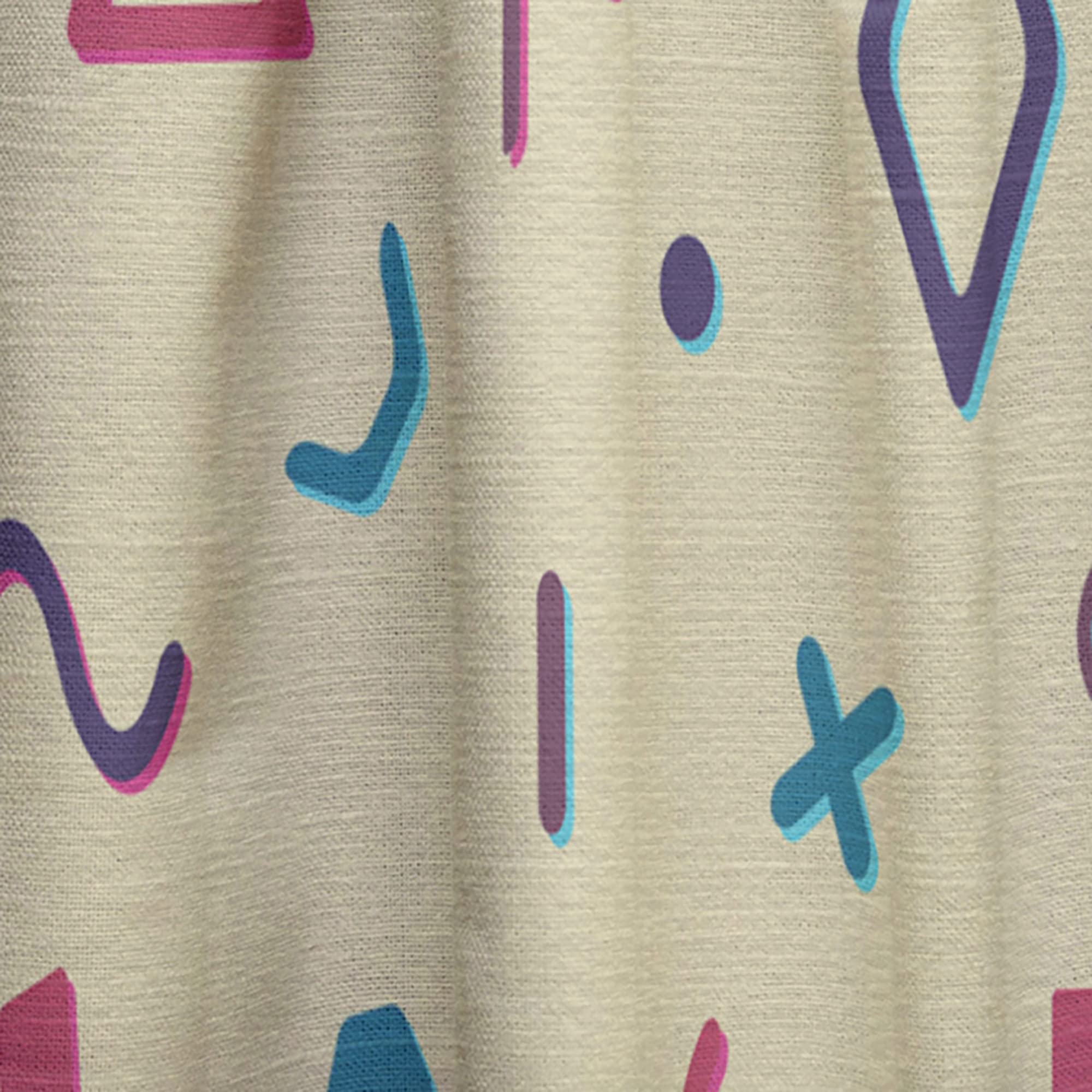 DesignQ Retro Abstract Pattern Thermal Insulated Curtains - Single Panel 52x90 Inches - Blackout Drapes for Bedroom & Living Room (Perfect for Home Decor, Privacy & Energy Efficiency)