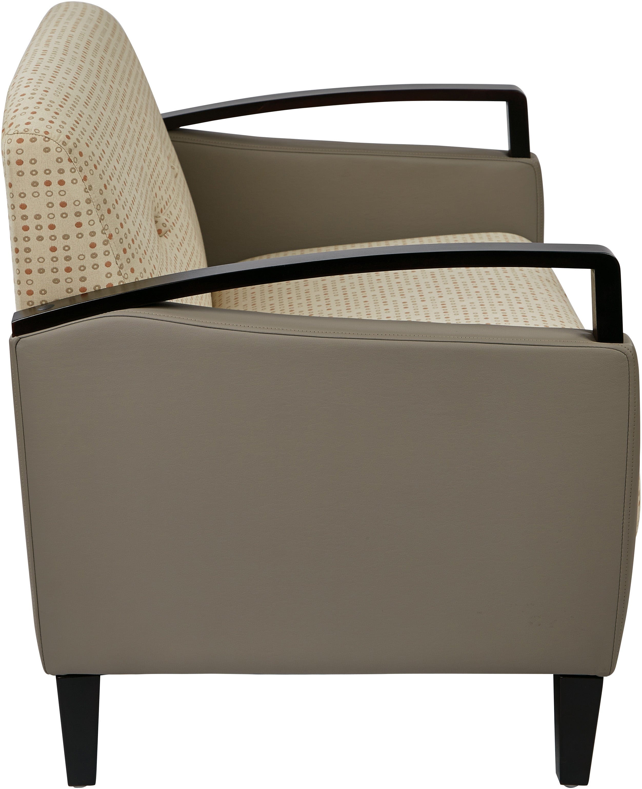 Office Star Main Street 2-Tone Fabric Loveseat [MST52] - Perfect for Small Office Spaces & Cozy Home Lounging