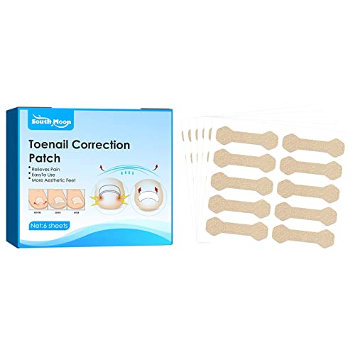 60 Pieces Curved Toenail Support Stickers - Nail Correction Patches for Ingrown Toenails, Long Nails & Manicure Care - Soft Elastic Repair Stickers for Pain Relief & Toenail Straightening (One Size) - Perfect for Daily Foot Care, Pedicures & Nail Health Maintenance