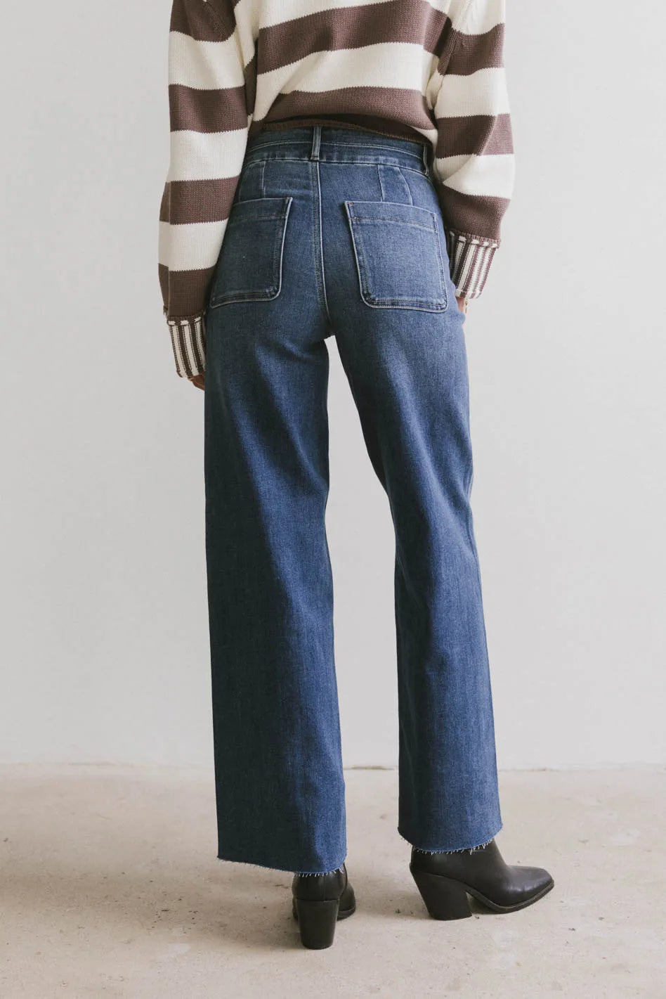 Haley Distressed Wide Leg Jeans for Women - Vintage High Waisted Denim Pants with Stretch | Perfect for Casual Outfits, Street Style & Boho Fashion