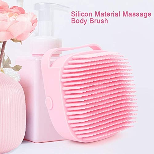 Premium Silicone Bath & Body Brush with Built-in Shampoo Dispenser - Exfoliating Scrubber for Deep Cleaning, Gentle Massage - Includes Scalp Massager Shampoo Brush - Perfect for Shower, Spa & Home Relaxation