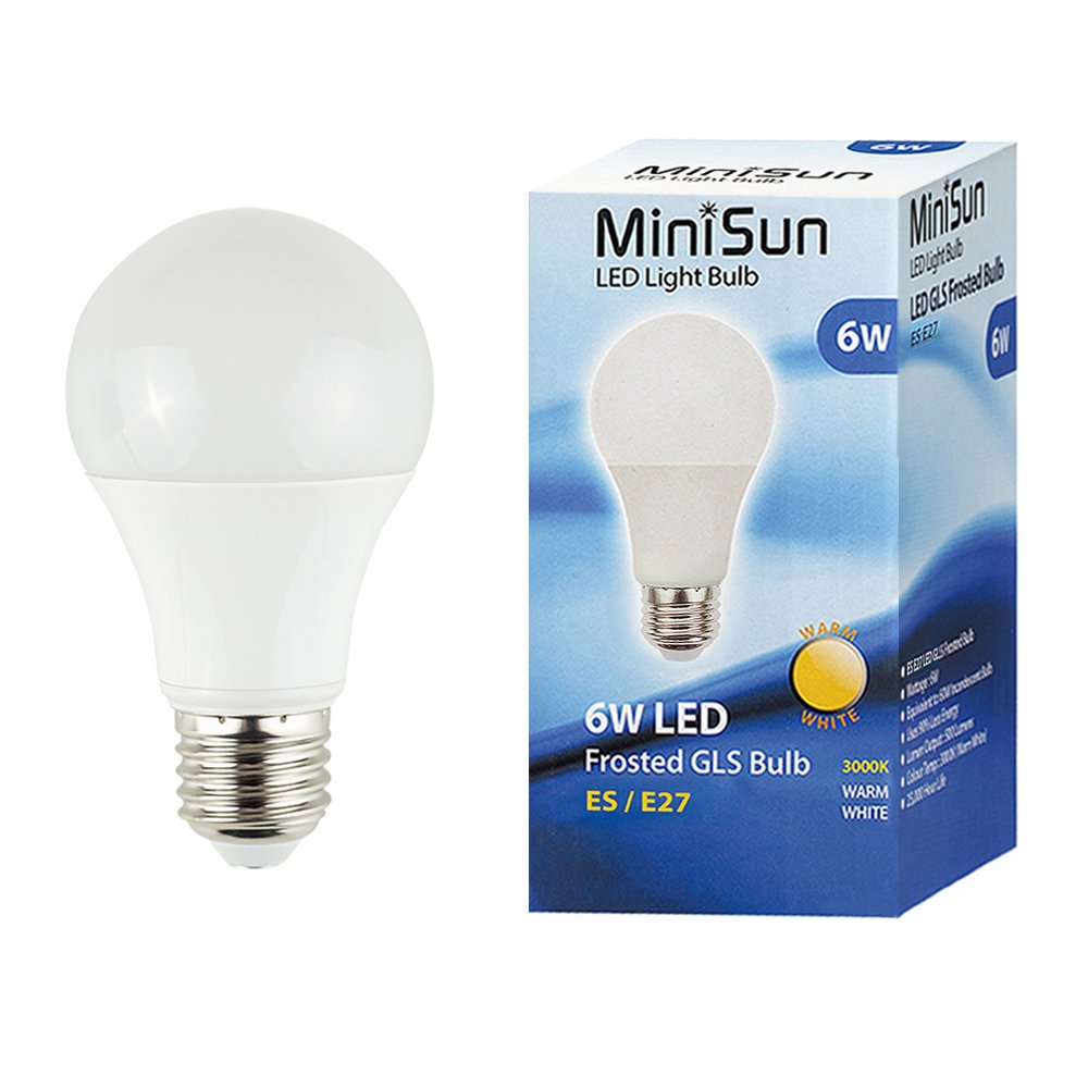 MiniSun Modern Light Wood and Chrome Table Lamp with Warm Grey/Gold Drum Shade - 6W LED Bulb Included (3000K Warm White) - Stylish Home Decor for Living Room, Bedroom & Office Lighting