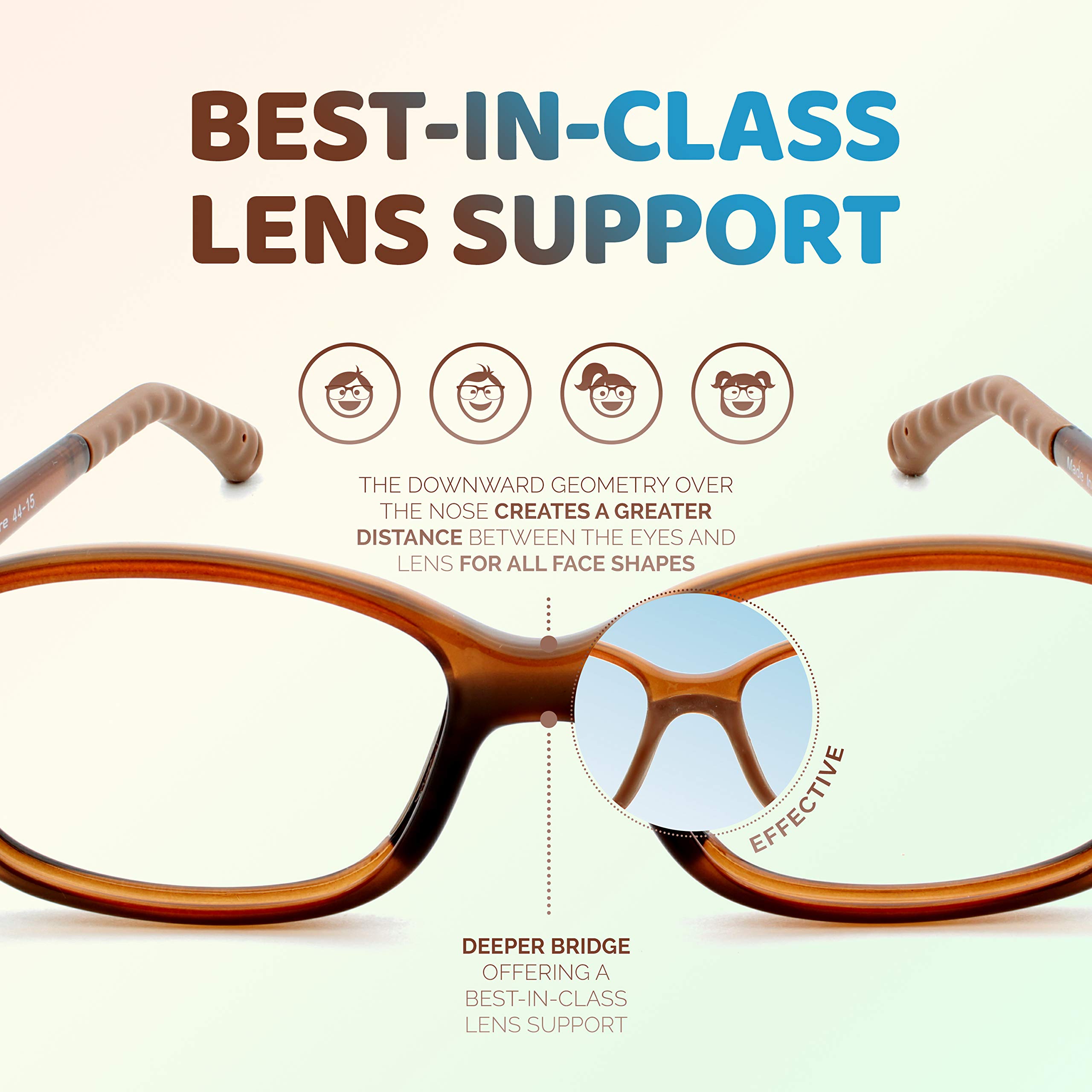 Unbreakable Kids Glasses - Flexible & Durable Children's Eyewear for Active Lifestyles - Perfect for School, Sports, and Outdoor Play - Model 3006
