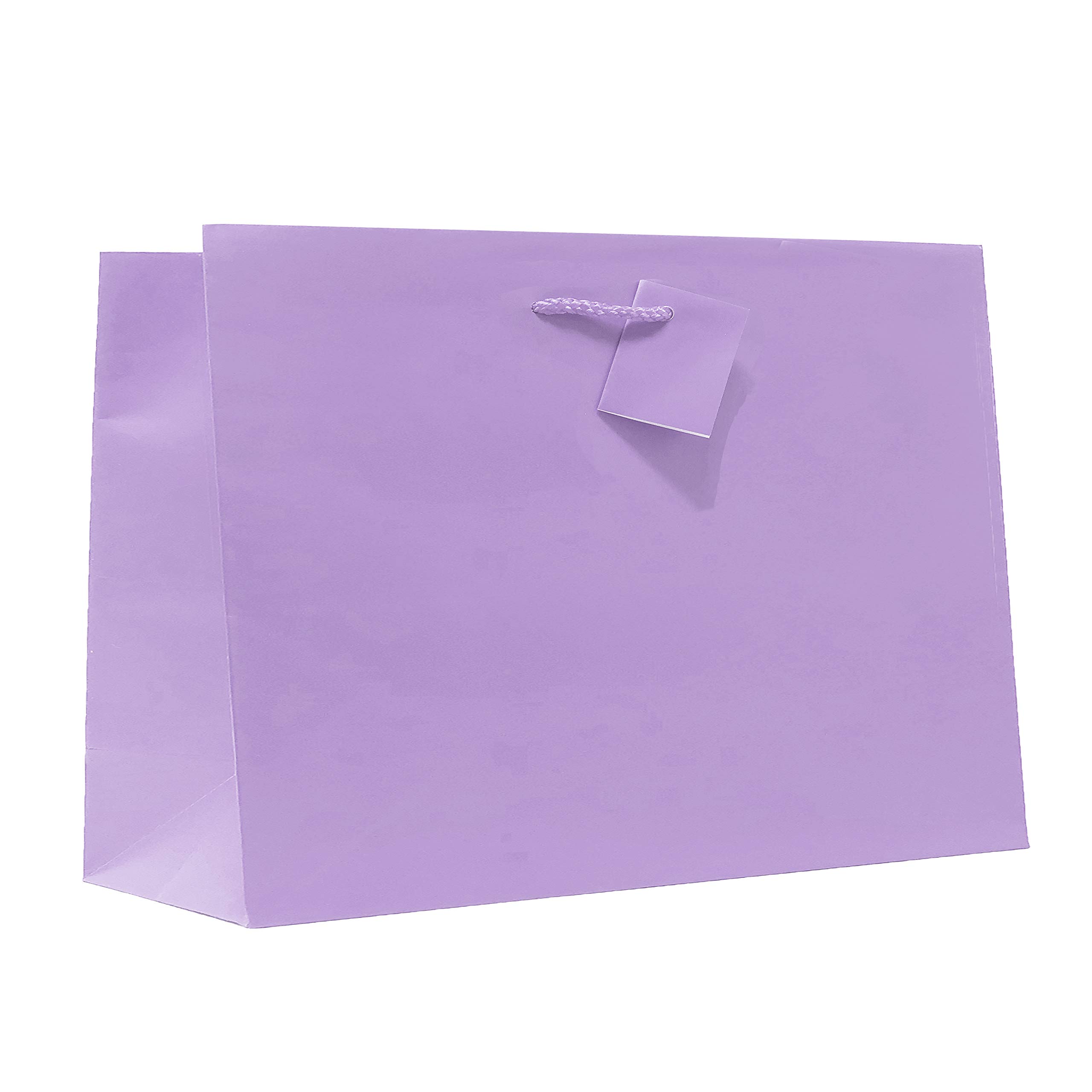 Allgala Gift Bags 12 Pack - 16x12x6 Inch Extra Wide Vogue Party Favor Bags with Handles - Lavender Gift Bags for Birthday, Wedding, Baby Shower, Christmas & Holiday Celebrations - Perfect for Party Favors, Gift Wrapping & Special Occasions