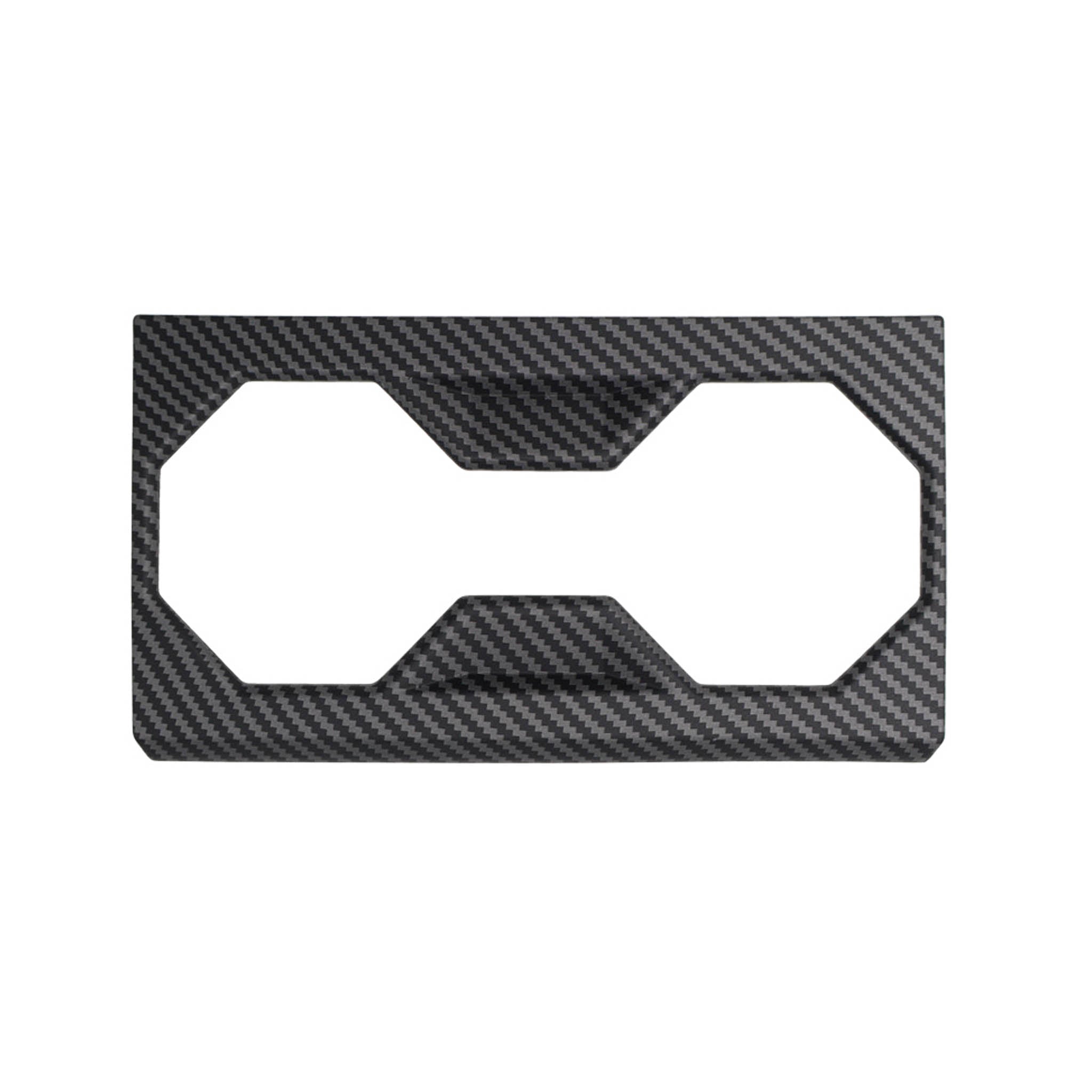 Cybertruck Center Console Carbon Fiber Cup Holder Trim Cover - ABS Plastic Accessory for Tesla Model Accessories - Perfect for Car Interior Upgrade & Customization