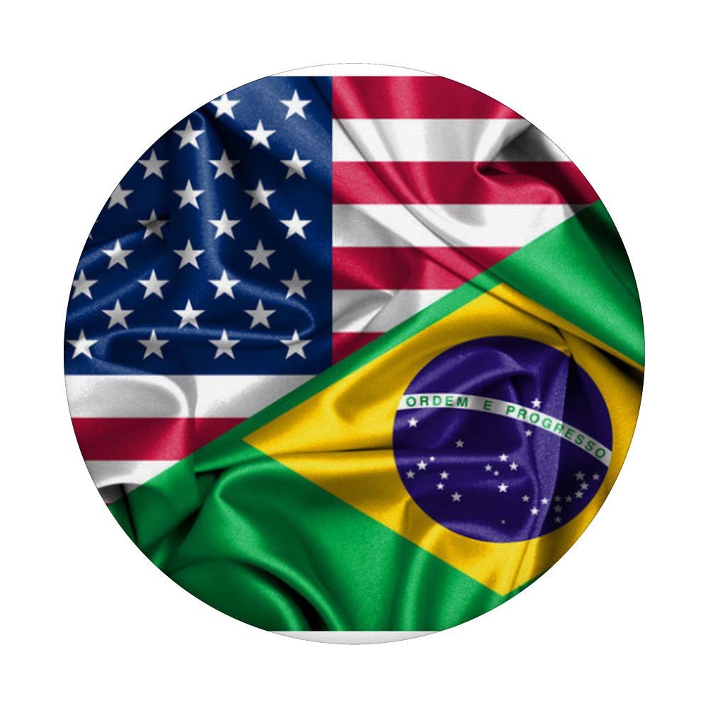 Brazil USA PopSockets PopGrip - Swappable Phone & Tablet Grip Holder for iPhone, Samsung, iPad | Perfect for Selfies, Video Calls & Secure One-Handed Use