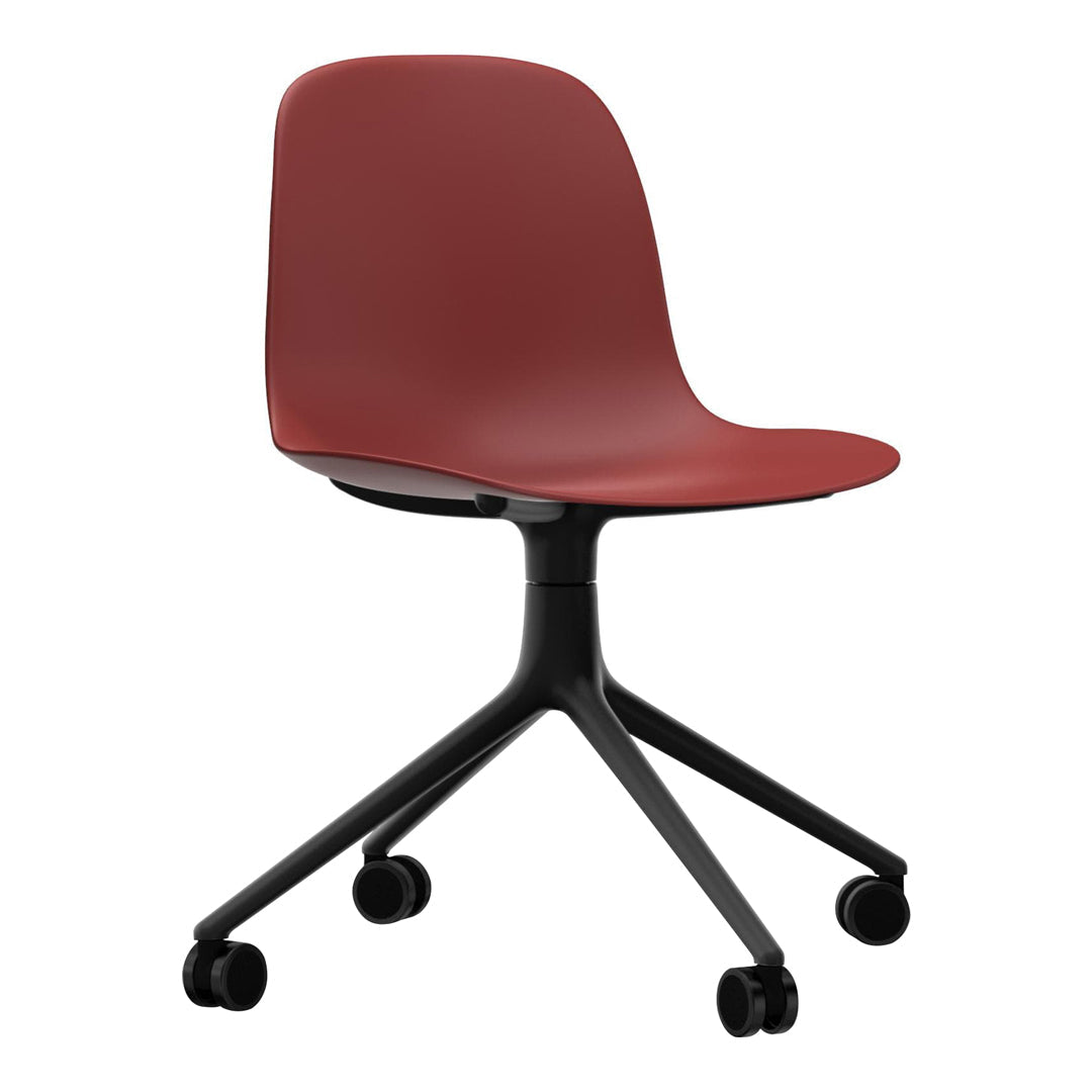 Ergonomic Form Chair with 4-Wheel Swivel Base - Comfortable Office & Home Desk Chair for Work, Study & Gaming