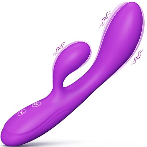 Premium Rabbit Vibrator for Women - Dual Motor G-Spot & Clitoral Stimulator with 10 Vibration Modes, Waterproof Silicone Adult Toy for Solo Play or Couples (Purple) - Perfect for Bedroom Fun, Anniversary Gifts & Spicing Up Relationships