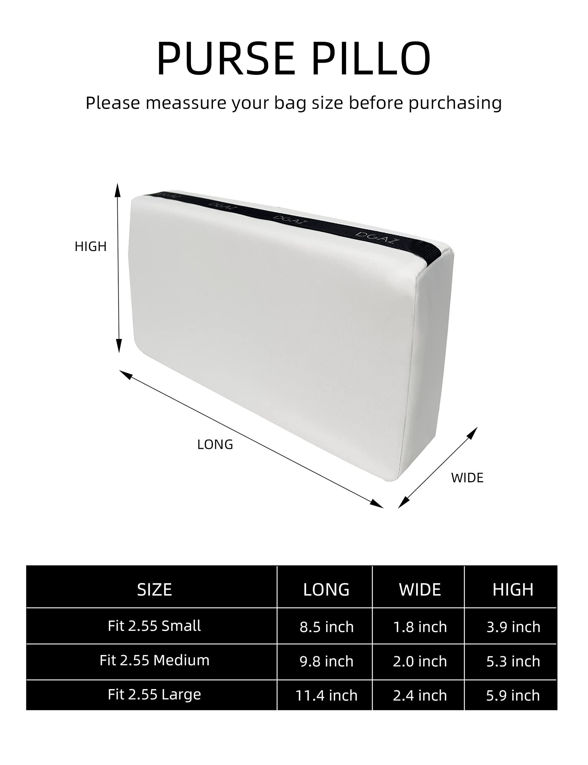 Luxury Silk Purse Organizer & Pillow Shaper for Chanel 2.55 Medium Handbag - Burgundy & White | Perfect for Travel, Work & Everyday Use