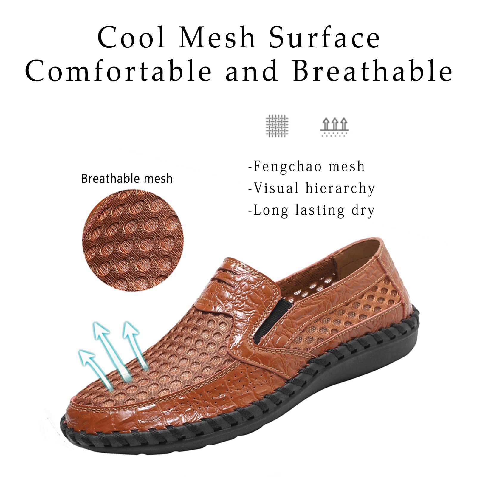 **Men's Poseidon Slip-On Loafers - Waterproof & Comfortable Casual Walking Shoes for Beach, Pool & Travel**