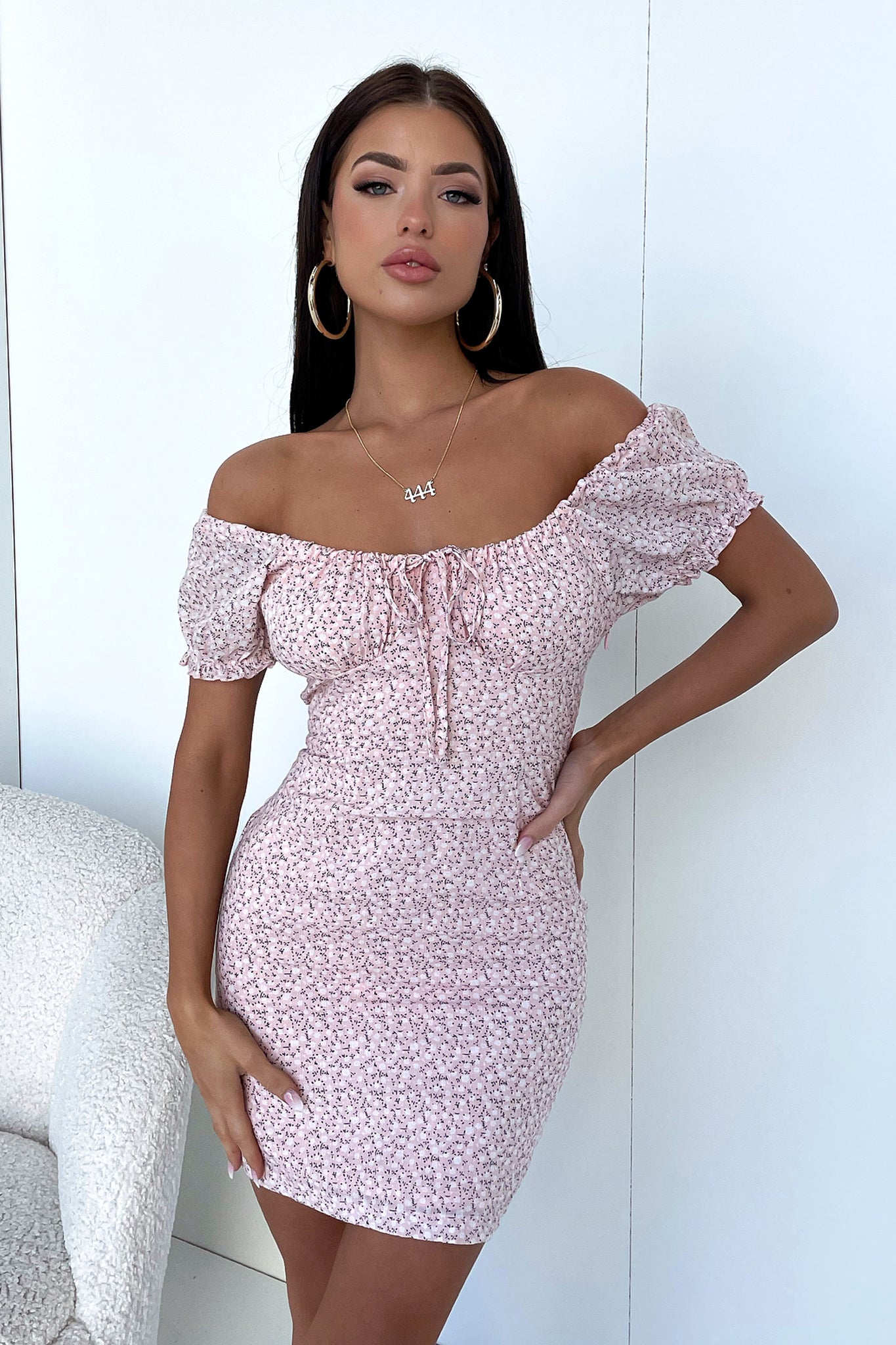 Alma Dress - Pink Floral Summer Dress for Women | Elegant Flowy Midi Dress with Floral Print | Perfect for Beach Vacations, Weddings & Date Nights
