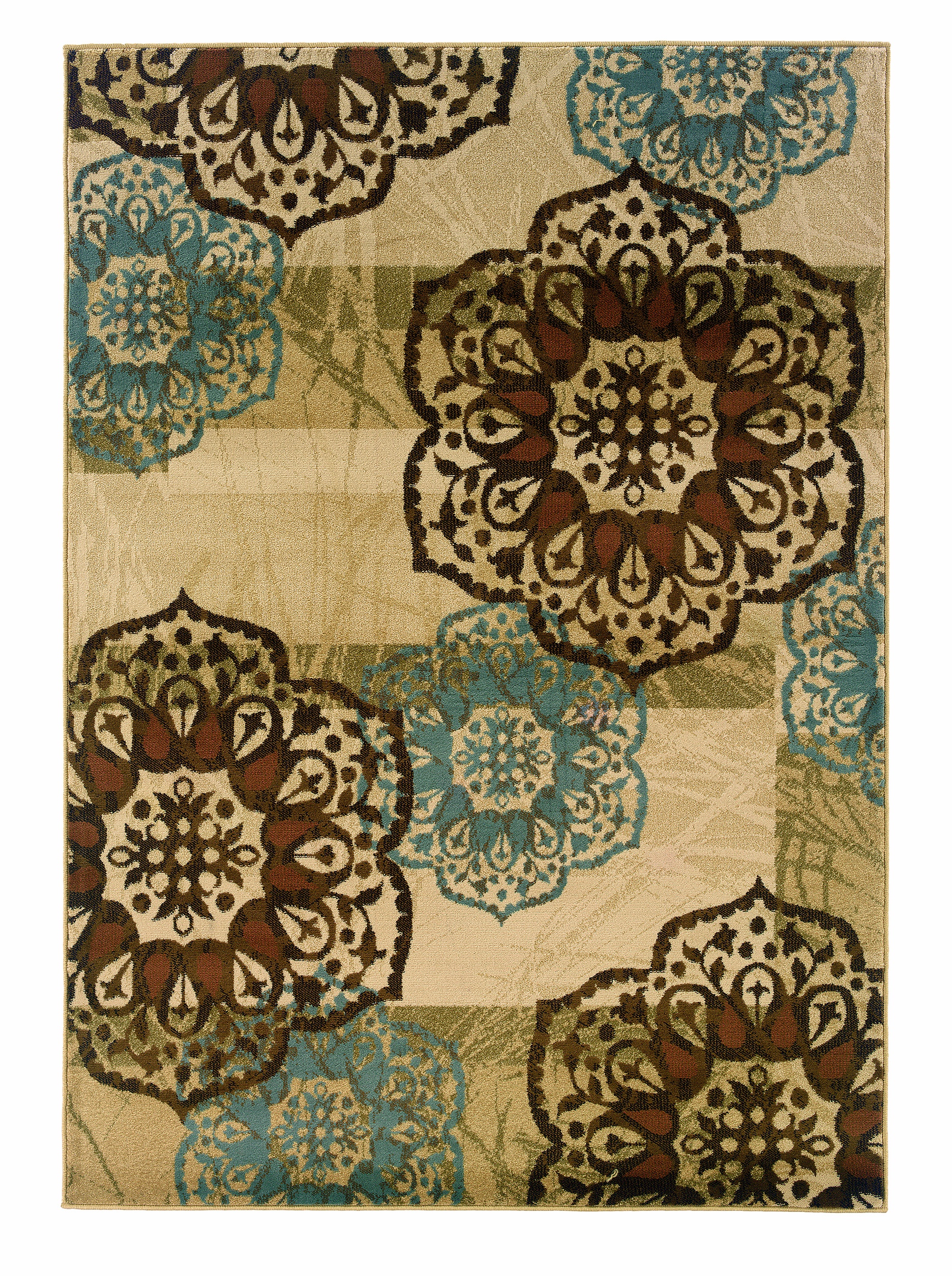 Hudson 2797C Beige Area Rug 10x13 Feet - Soft Plush Living Room Rug for Bedroom, Dining Room & Home Decor