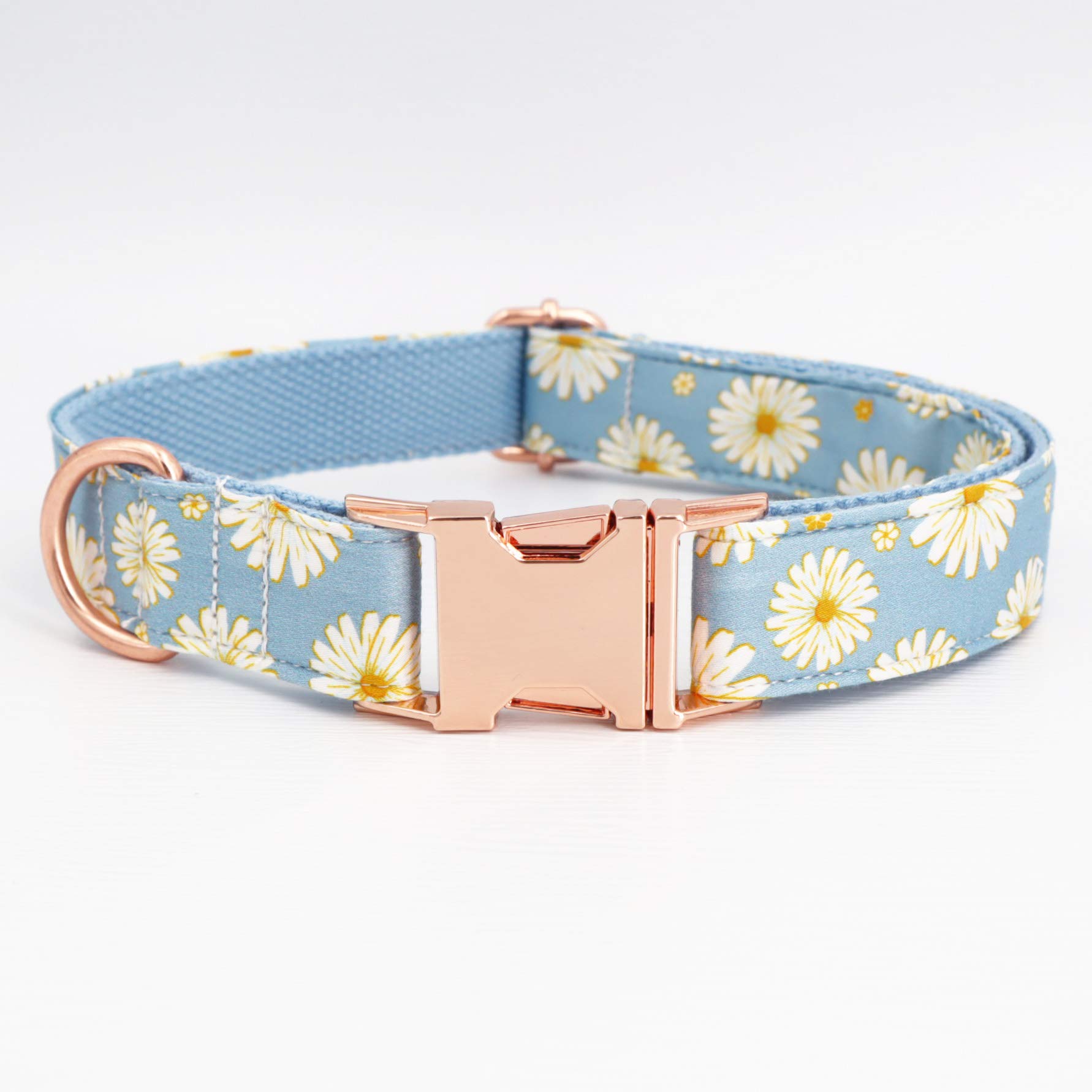 Light Blue Daisy Flower Dog Collar for Small Dogs - Adjustable Pet Collar with Floral Design for Puppies & Girl Dogs - Perfect for Daily Walks, Pet Photos & Special Occasions (XS)