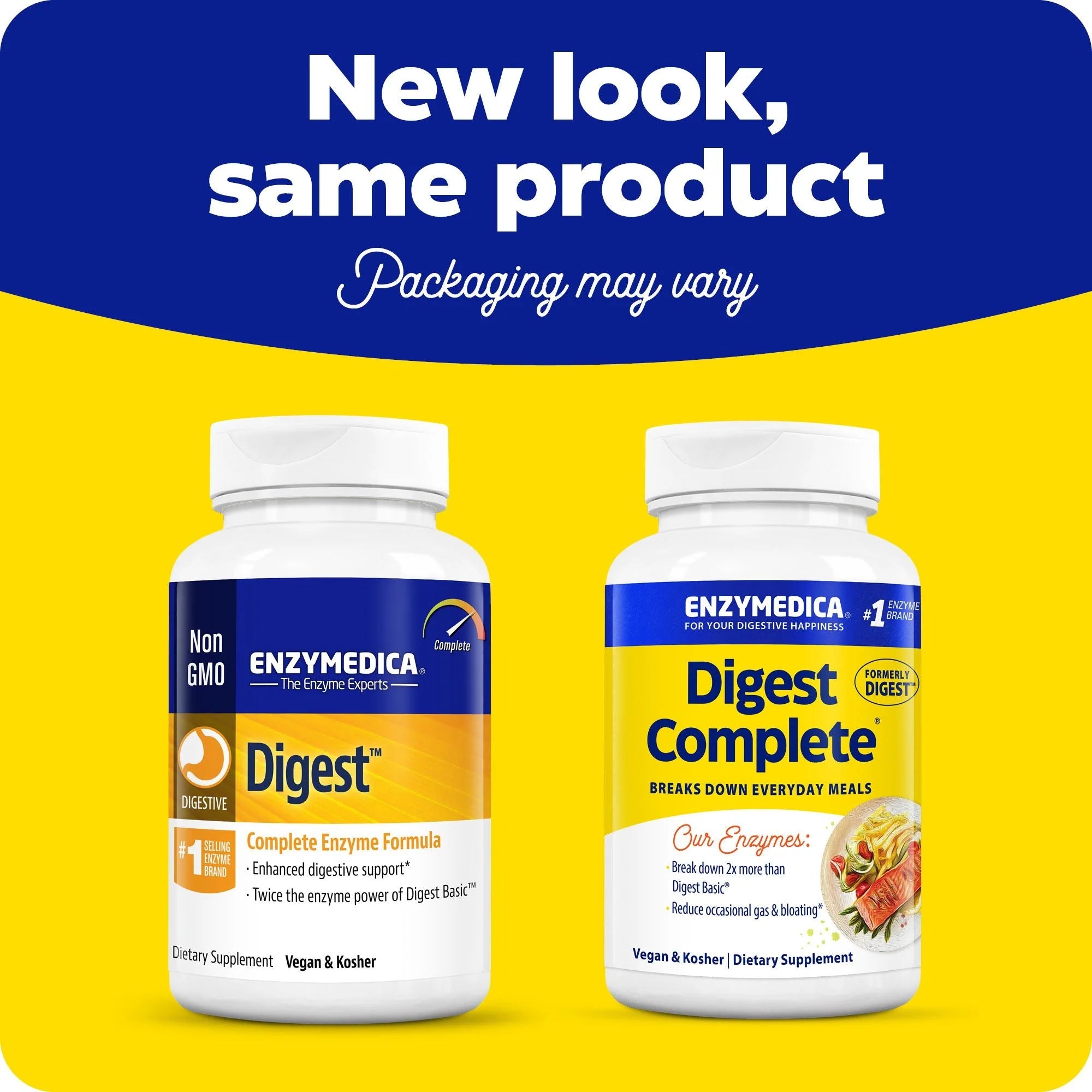 Enzymedica Digest Complete - High Potency Digestive Enzymes for Gut Health & Bloating Relief - Supports Digestion of Carbs, Proteins & Fats - Ideal for Meals, Travel & Digestive Comfort
