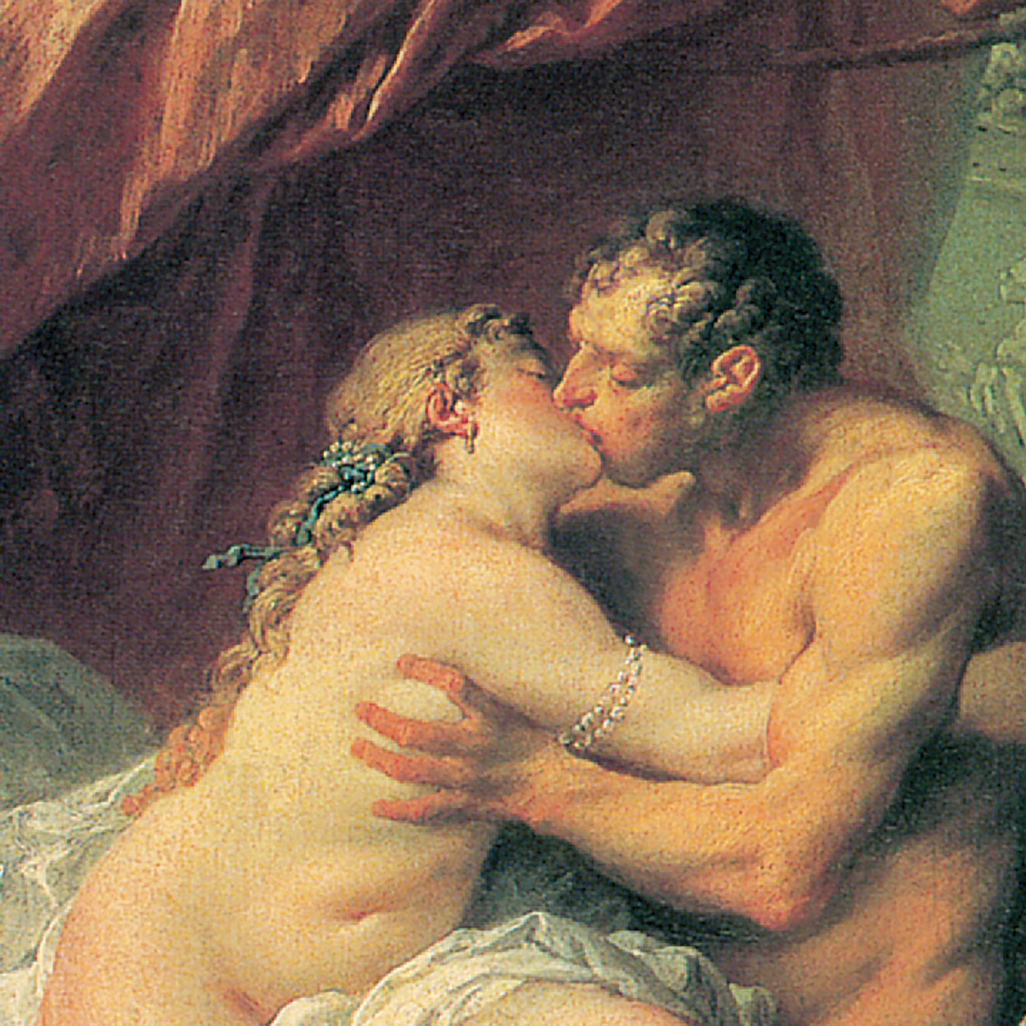 Design Toscano Hercules and Omphale 1735 Canvas Replica Painting - Medium Size Wall Art for Living Room, Bedroom & Office Decor