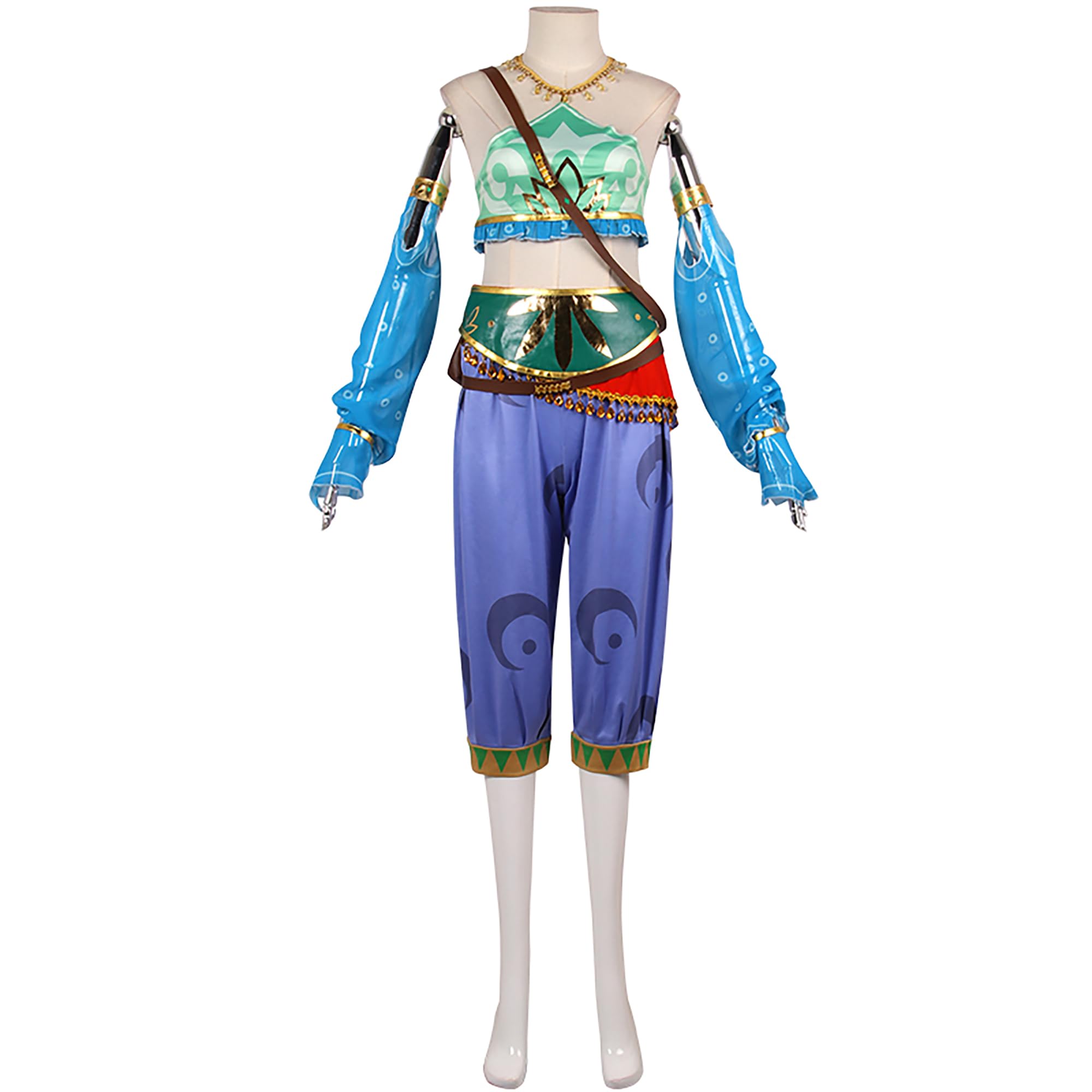 Anime Women's Gerudo Link Cosplay Costume Outfit - Breath of the Wild Halloween Cosplay, Party & Convention Costume for Zelda Fans