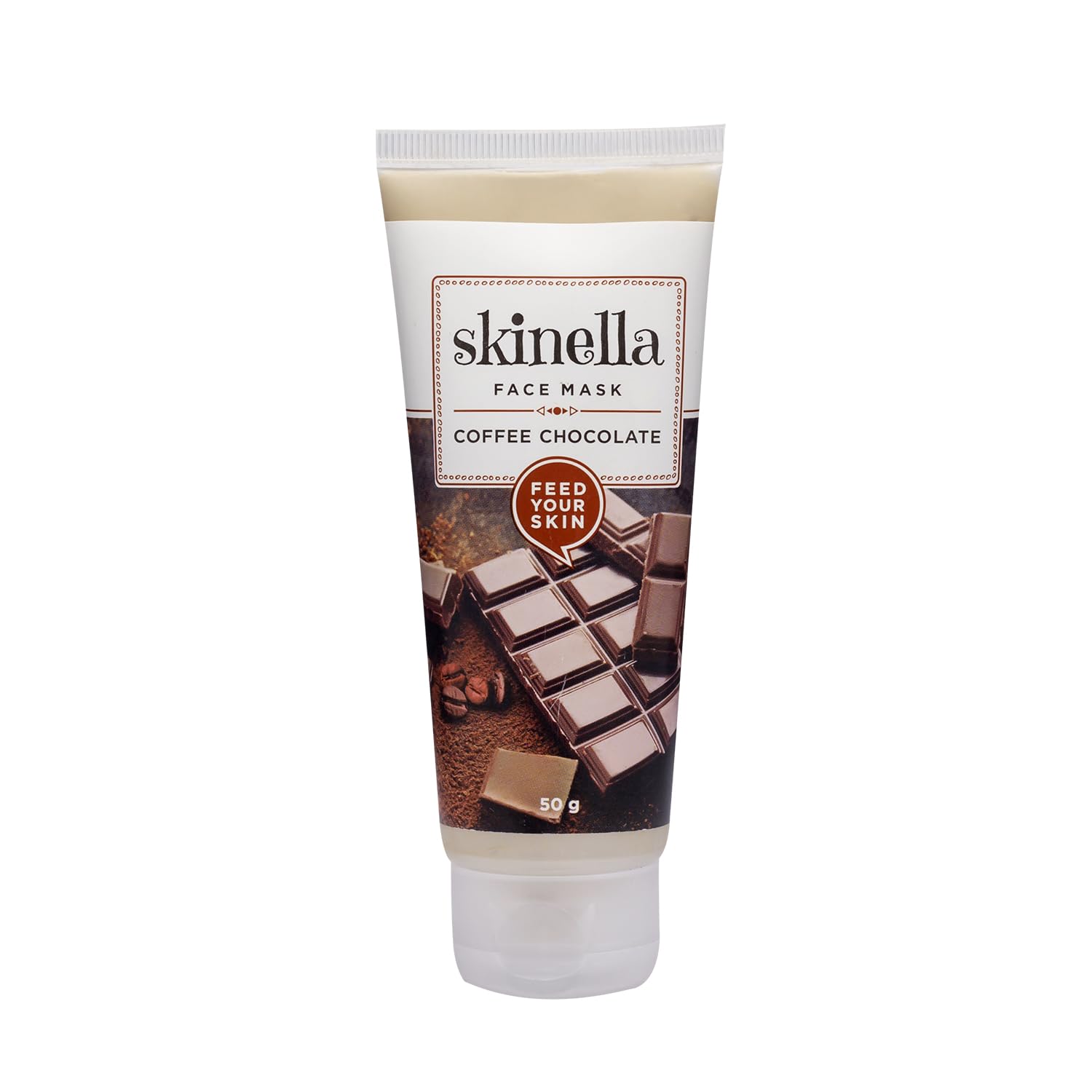 Skinella Coffee Chocolate Face Mask - Superfood-Powered Formula with Antioxidants for All Skin Types | Hydrates Skin & Unclogs Pores | 50g | Perfect for Spa Days & At-Home Skincare Routines