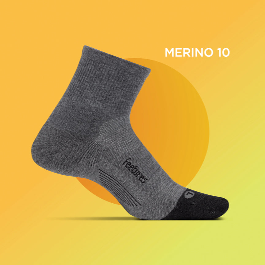 Merino 10 Ultra Light Mini Crew Socks - Soft Wool Hiking & Running Socks for Men & Women - Breathable & Moisture Wicking for Outdoor Activities, Travel & Everyday Comfort