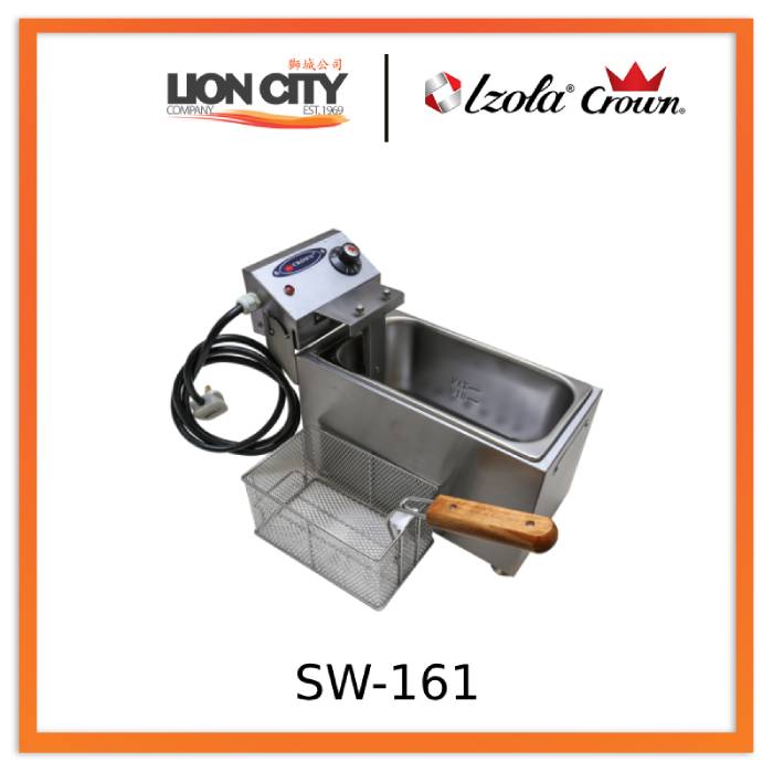 Crown SW 161 3 Liter Stainless Steel Electric Deep Fryer for Home Kitchen - Perfect for Frying Chicken, Fish, French Fries & More