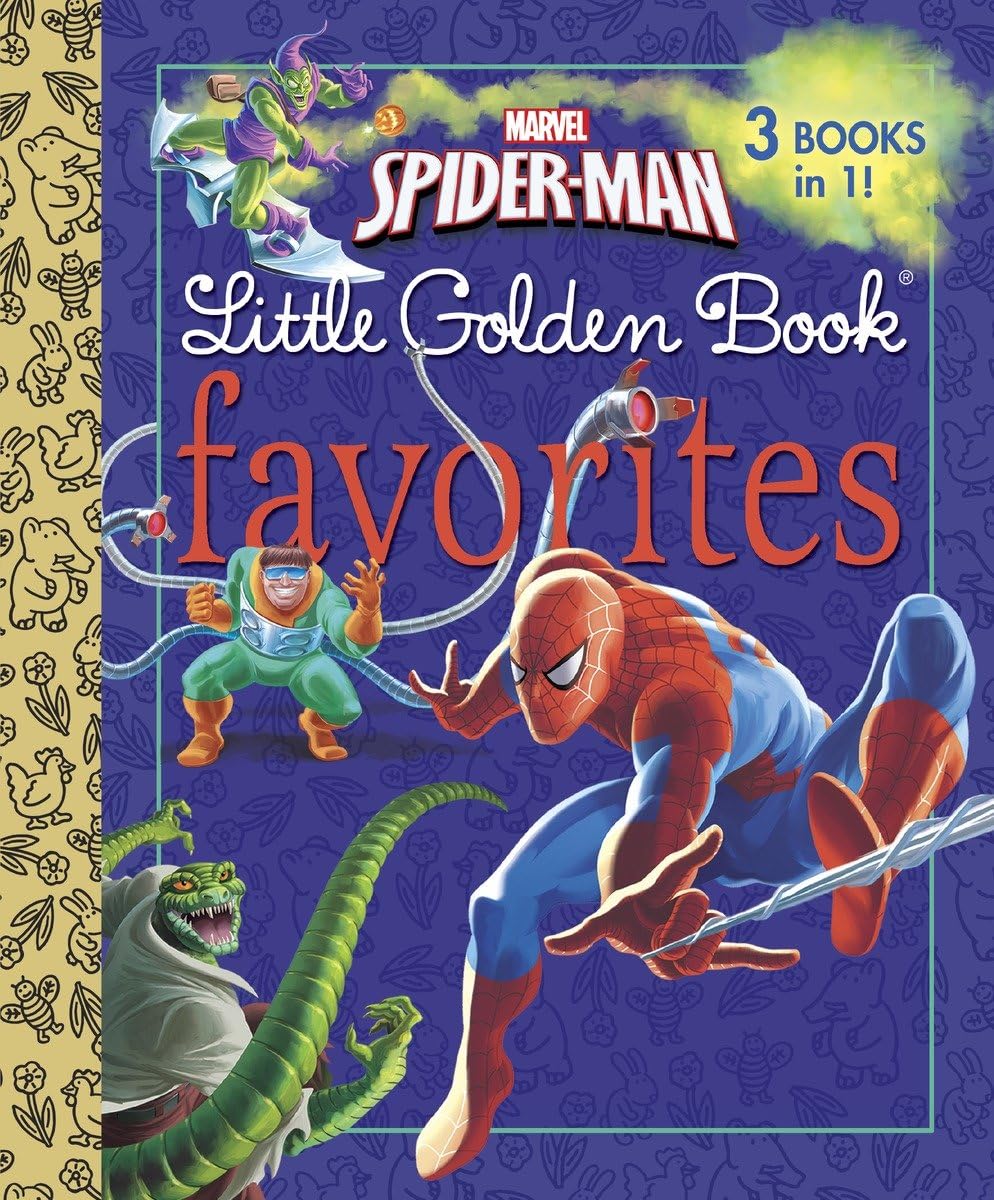 Marvel Spider-Man Little Golden Book Favorites - Classic Superhero Storybook for Kids | Perfect for Bedtime Reading, Early Learning & Marvel Fans