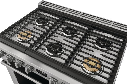 Electroux ECFD3668AS 36-Inch Stainless Steel Dual Fuel Freestanding Range - Perfect for Home Kitchens & Professional Cooking