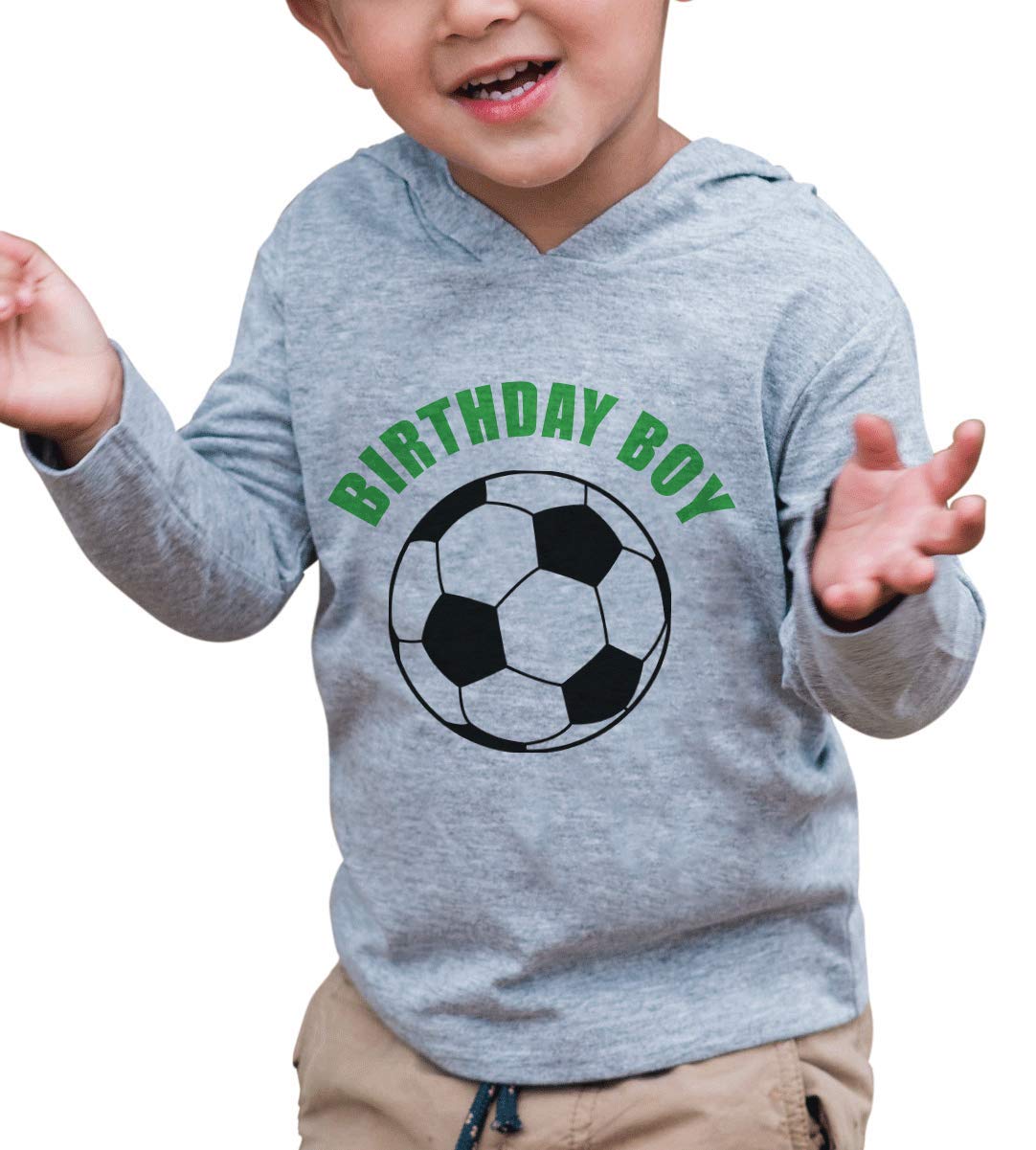 7 ate 9 Apparel Kids Birthday Soccer Hoodie - Comfortable Pullover for Boys & Girls - Perfect for Soccer Games, Birthday Parties & Casual Wear
