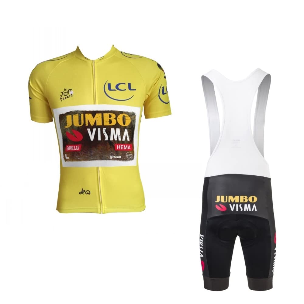 SGCIKER Men's World Tour Team Cycling Jersey Set - Breathable Summer Bike Shirt & MTB Bib Shorts with 9D Gel Pad | Professional Cycling Gear for Road & Mountain Biking | Perfect for Training, Racing & Outdoor Adventures