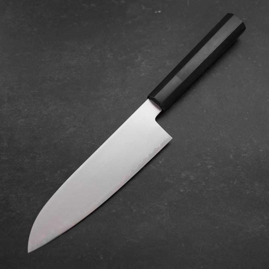 Premium Santoku Knife 170mm - Chromax Steel Blade with Polished Buffalo Ebony Handle - Perfect for Slicing, Dicing & Chopping Vegetables, Meat & Fish - Ideal for Home Chefs & Professional Kitchens