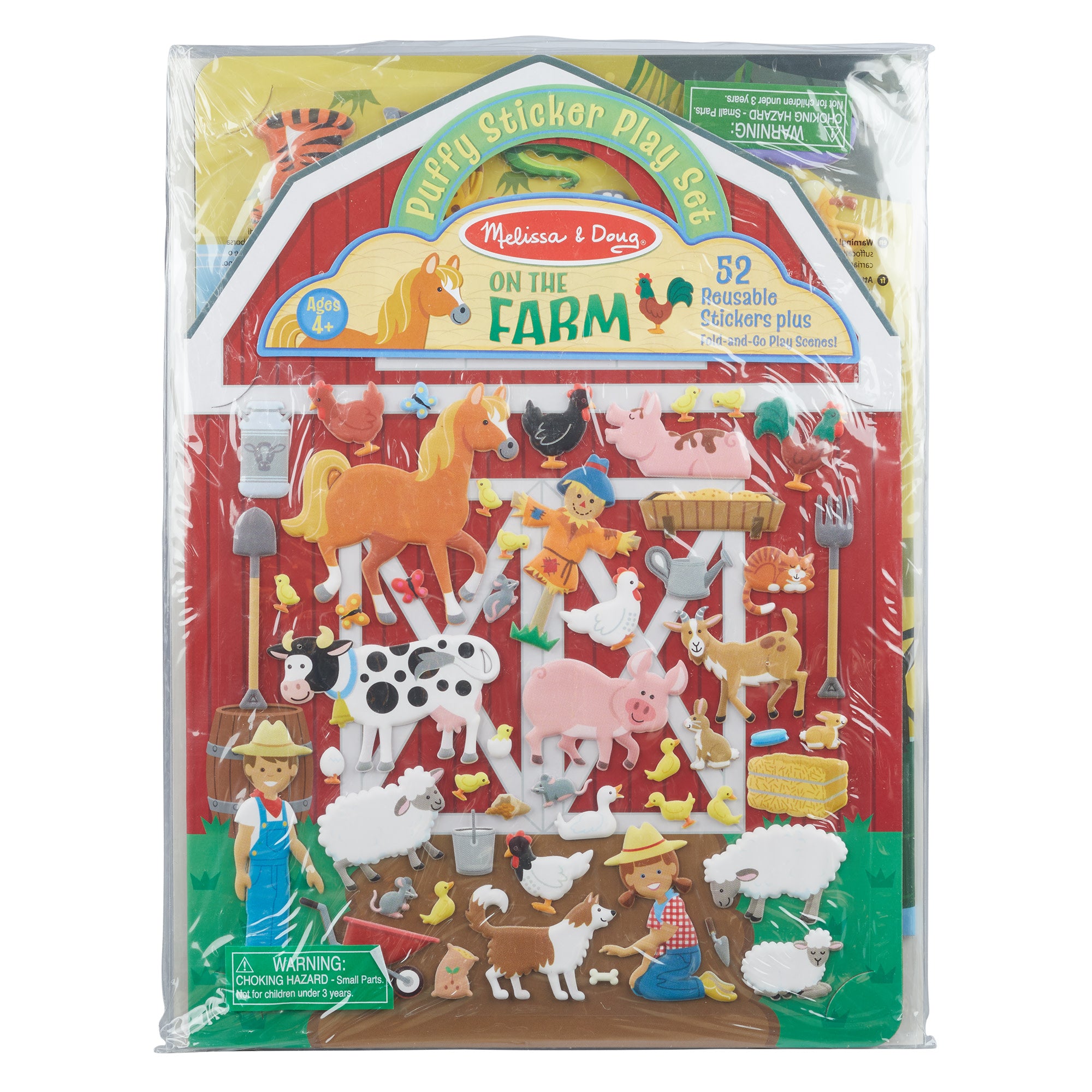 Puffy Sticker Play Set 3 Pack - Farm Animals, Safari Adventure & Chipmunk House - Fun DIY Crafts for Kids, Scrapbooking & School Projects
