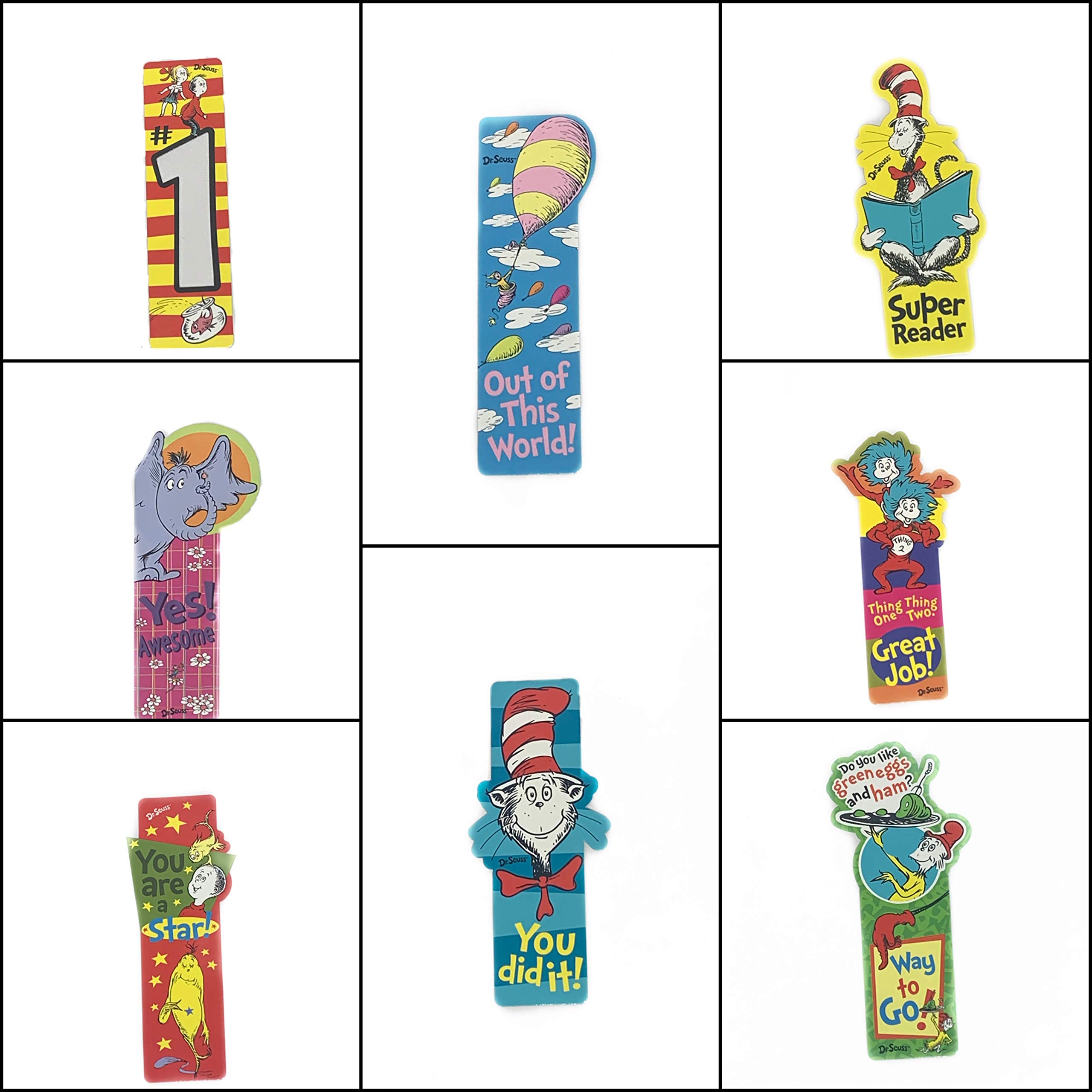 Dr. Seuss Motivational Bookmarks for Kids - Fun Reading Rewards & Classroom Incentives - Perfect for Teachers, Parents & Students to Encourage Reading Habits