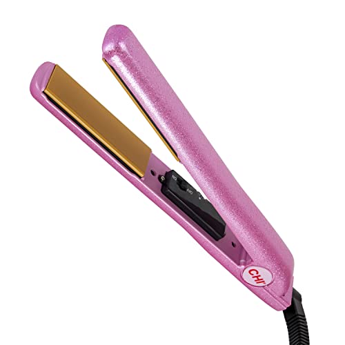 CHI Original Ceramic Flat Iron - 1 Inch Professional Hair Straightener with Ceramic Plates & Glitter Design | Salon Quality Styling Tool for Smooth, Shiny Hair at Home | Perfect for Daily Styling, Special Occasions & Travel