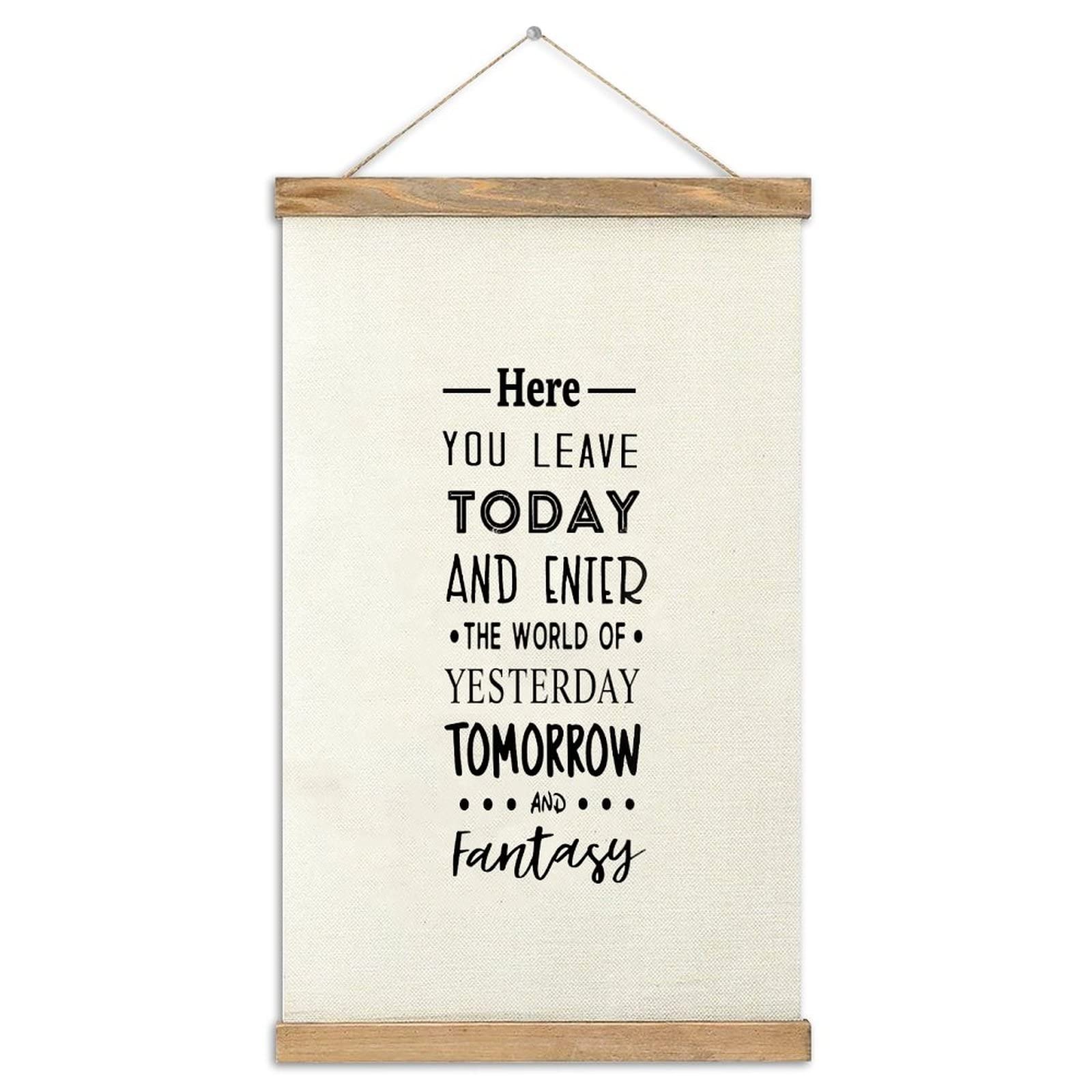 Premium Magnetic Poster Frame Hanger Set - Wooden Canvas Art Hanging Kit with Strong Magnets for Posters & Artwork (12 Inch, Teak Wood) - Perfect for Home Decor, Office Wall Display & Gallery Style Hanging