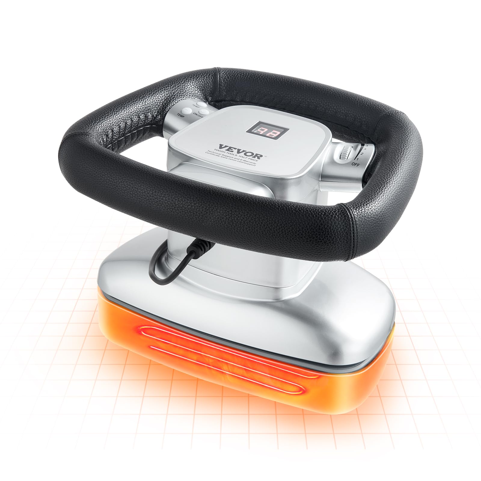 VEVOR Professional Chiropractic Massager with Heat & Adjustable Vibration - Handheld Therapeutic Body Massager for Back, Neck & Shoulder Pain Relief - Perfect for Home, Office & Travel Use