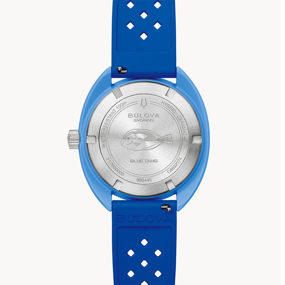 Blue Tang Fish Watch 41mm - Snorkel Blue Dial with Rubber Strap | Perfect for Scuba Diving, Beach Vacations & Water Sports