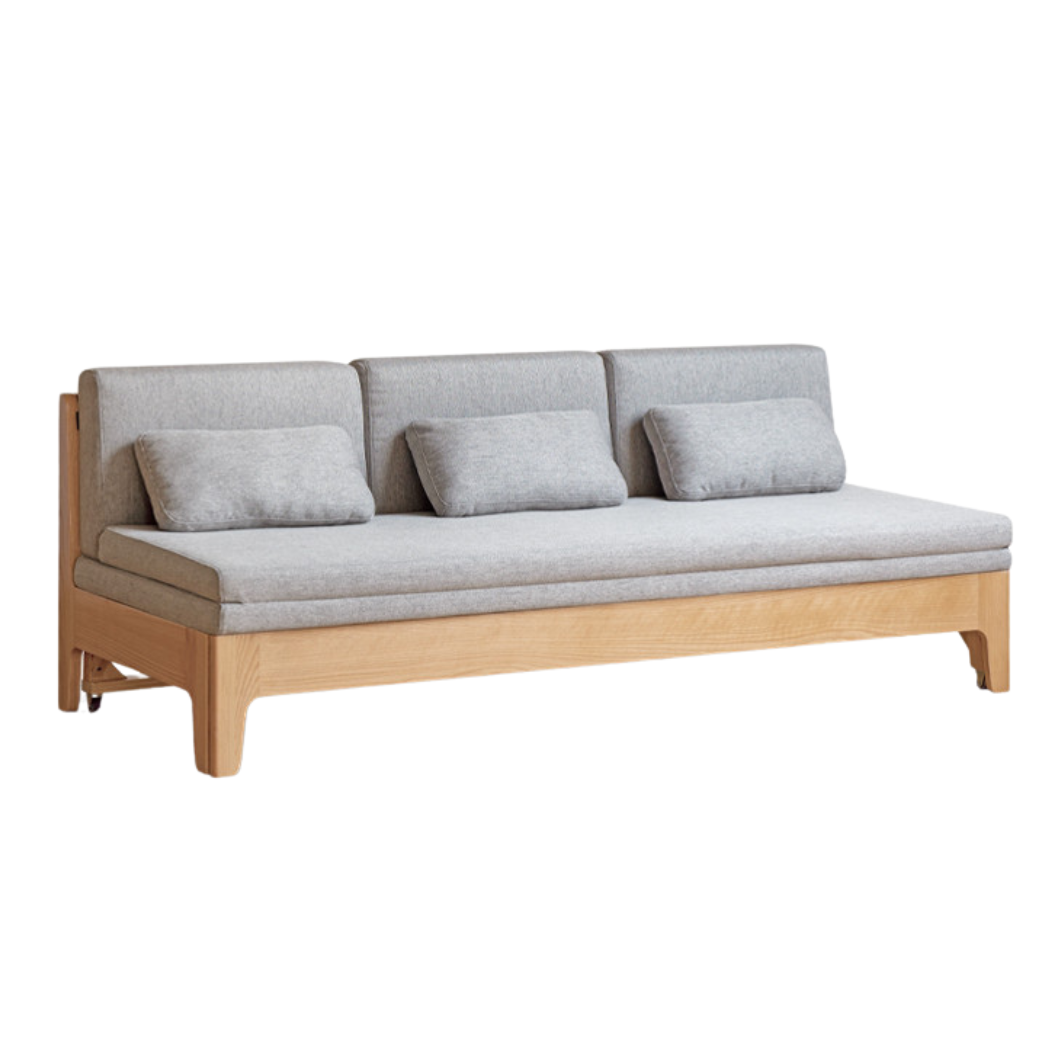 Oak Solid Wood Sleeper Sofa - Convertible Sofa Bed for Small Spaces, Guest Room & Living Room | Durable & Stylish Furniture for Home & Office