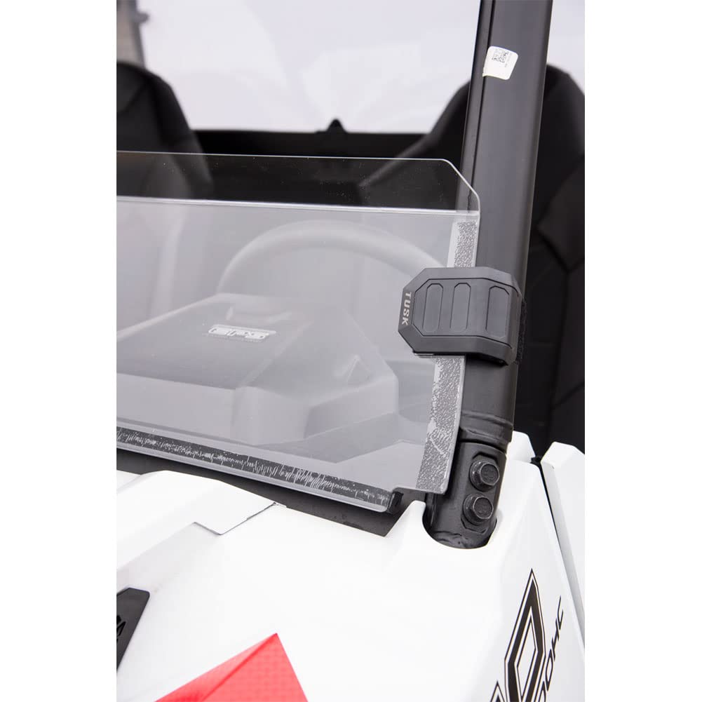 Tusk Removable Half Windshield Clear - Universal ATV UTV Windshield for Off-Roading, Hunting & Trail Riding - Durable Polycarbonate Shield for Enhanced Visibility & Protection