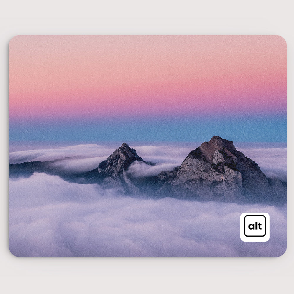 Premium Foggy Mountains Gaming Mouse Pad - Non-Slip Rubber Base, Smooth Surface for Precision Control - Perfect for Office, Gaming & Graphic Design
